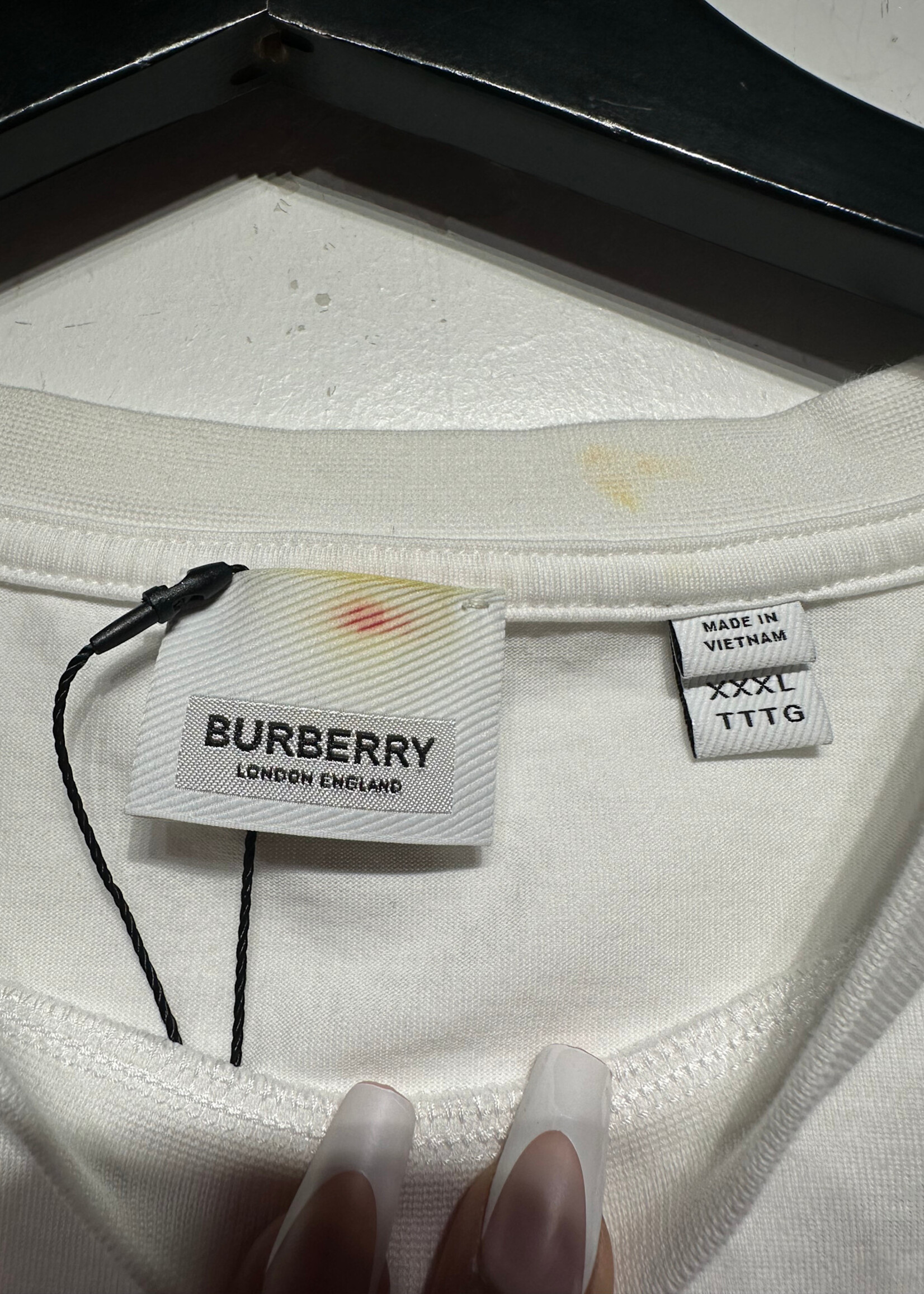 Burberry Big Logo White Tee XXXL As Is