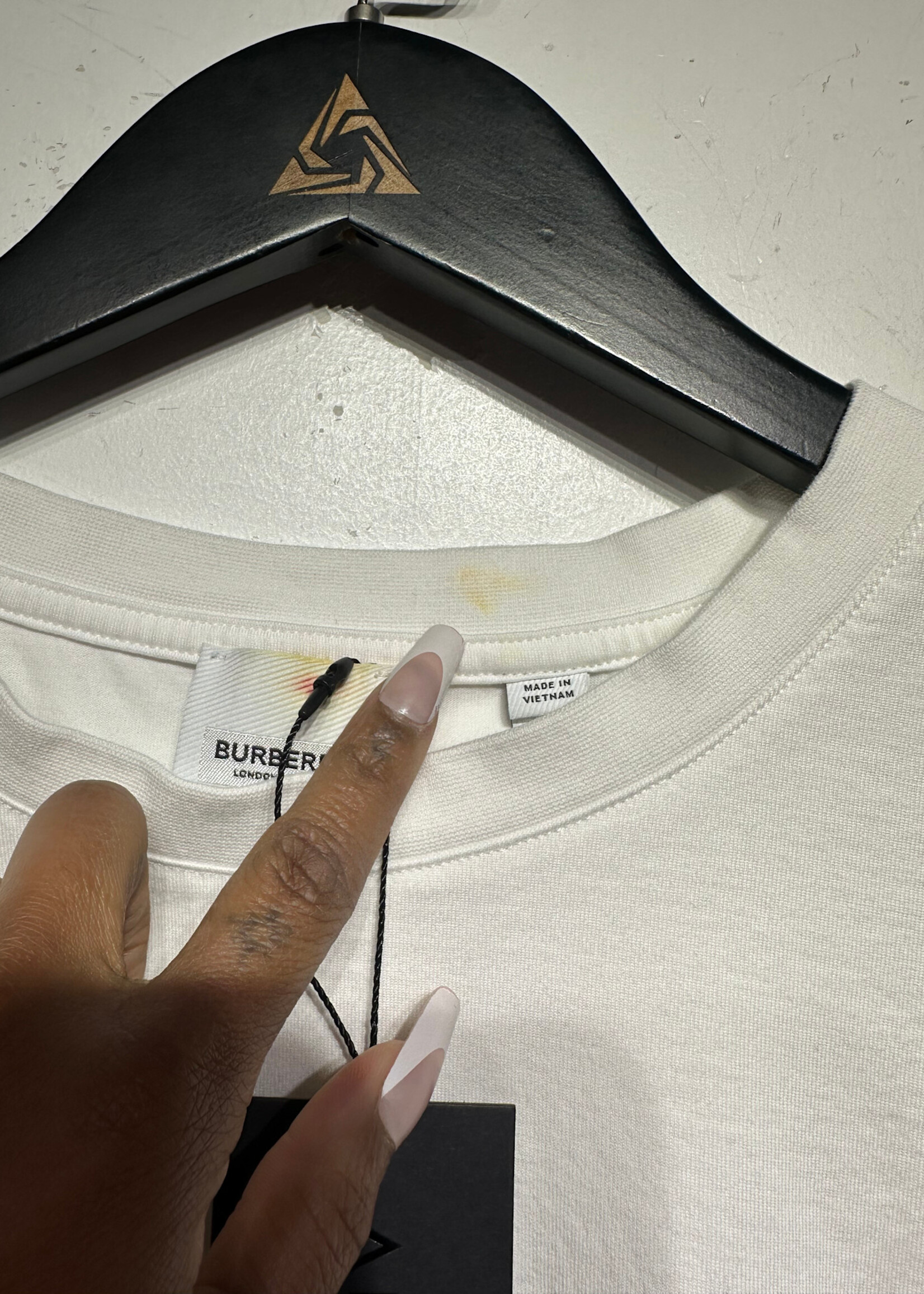Burberry Big Logo White Tee XXXL As Is