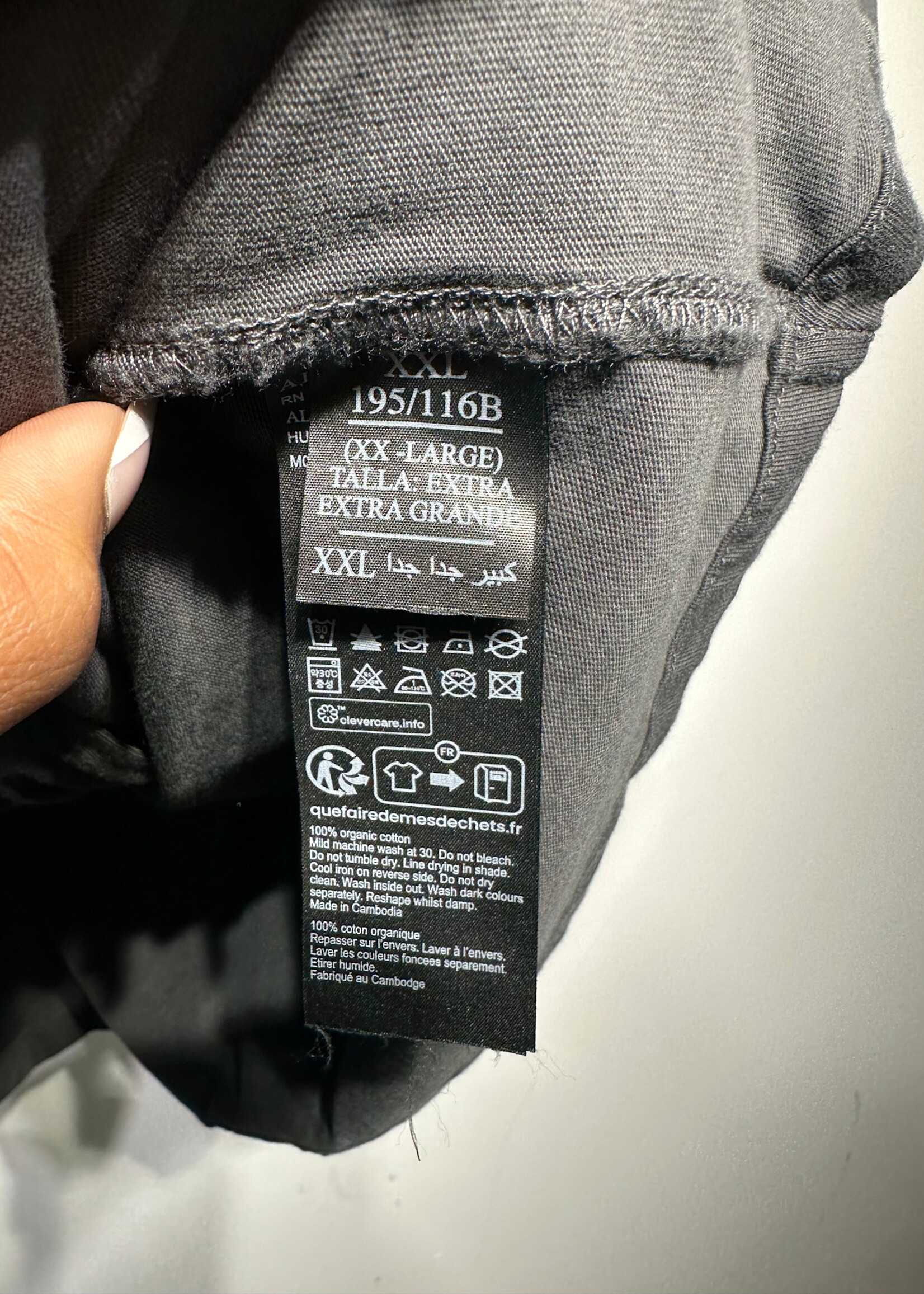 Allsaints Grey  Organic Cotton B/U Shirt XXL