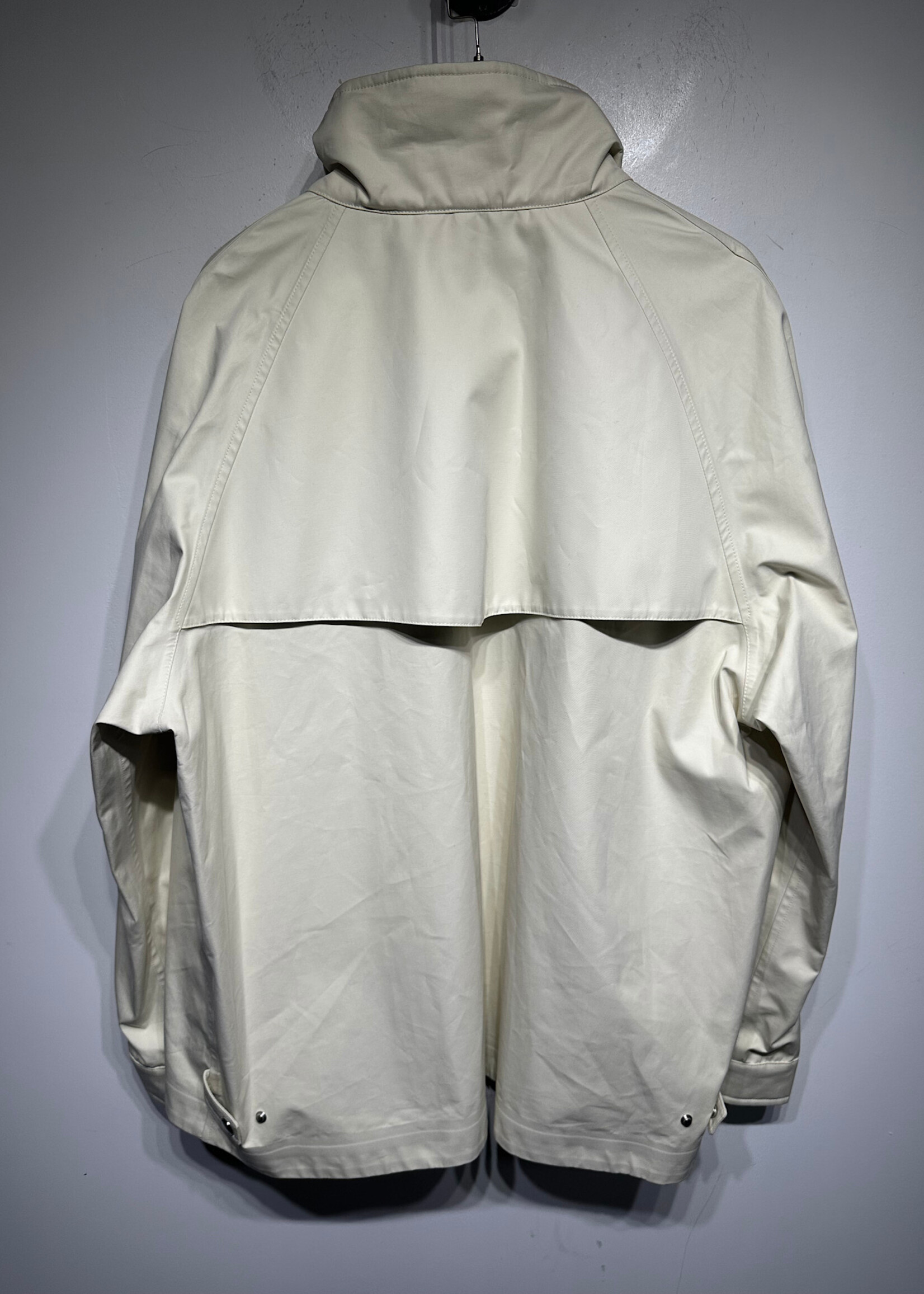 Burberry White Nylon Oversized Jacket XXXL