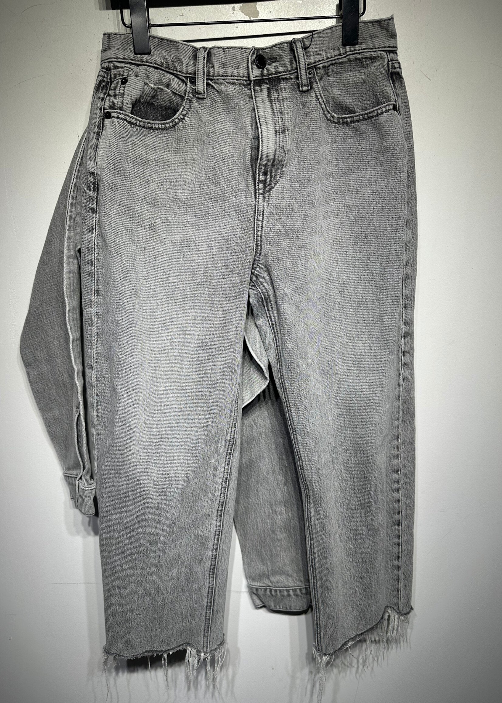 Alexander Wang Stack Tie Mid Rise Wide Leg Jean 28