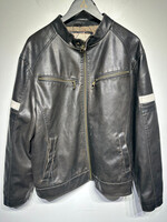 Whispering Smith Faux Leather Café Jacket L