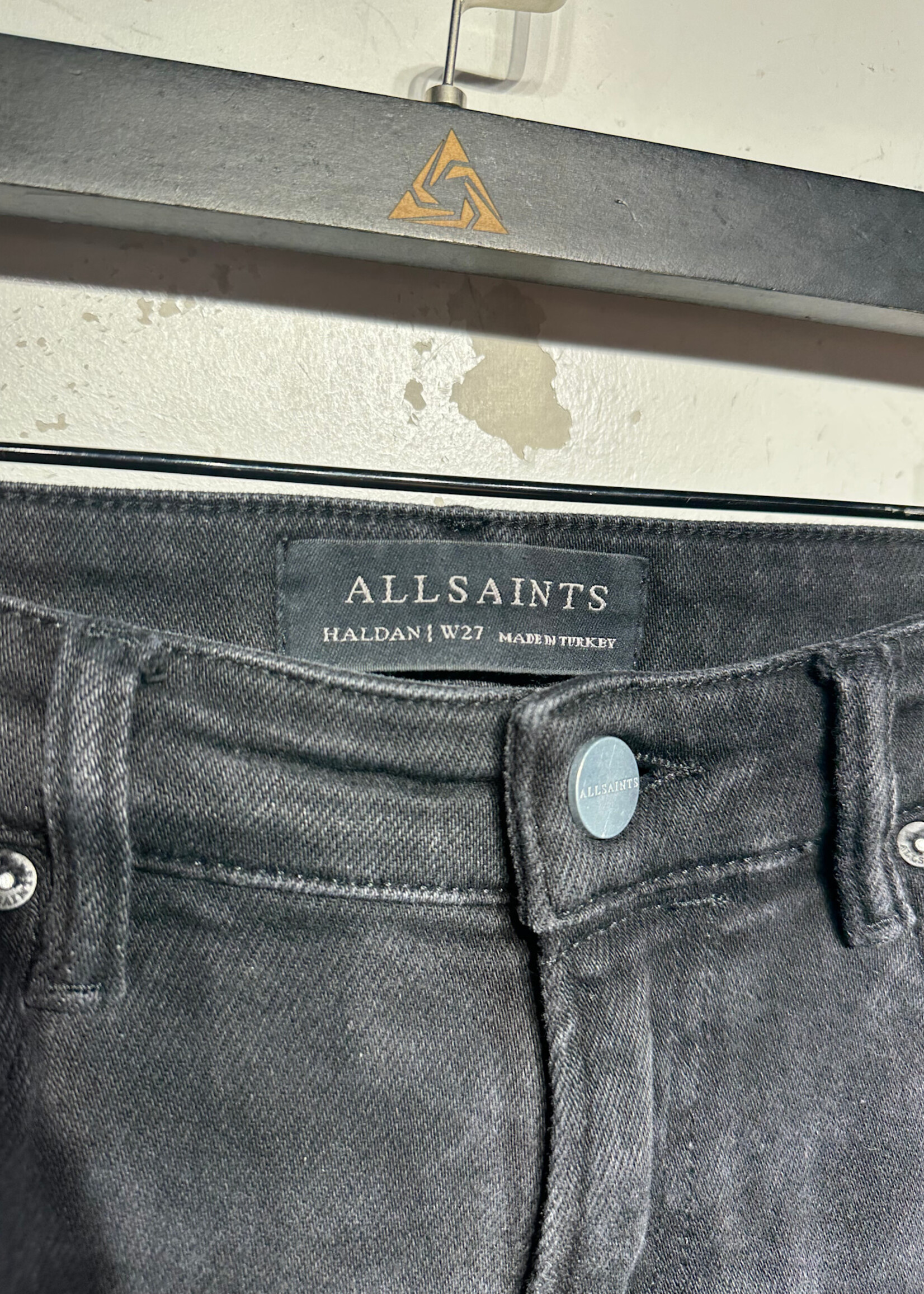 Allsaints Haldan Black Bootcut Jeans 27