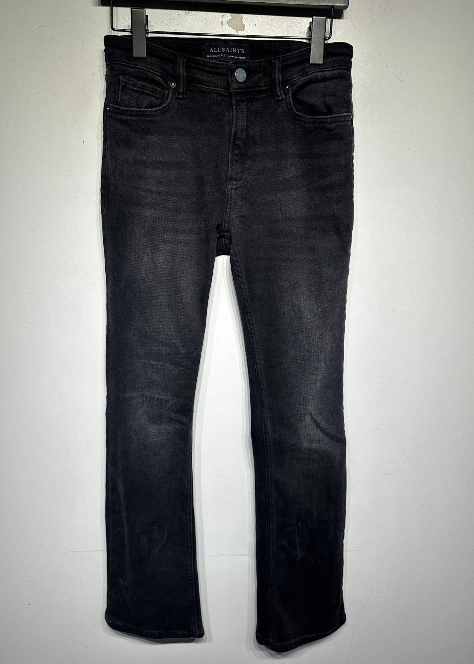 Allsaints Haldan Black Bootcut Jeans 27