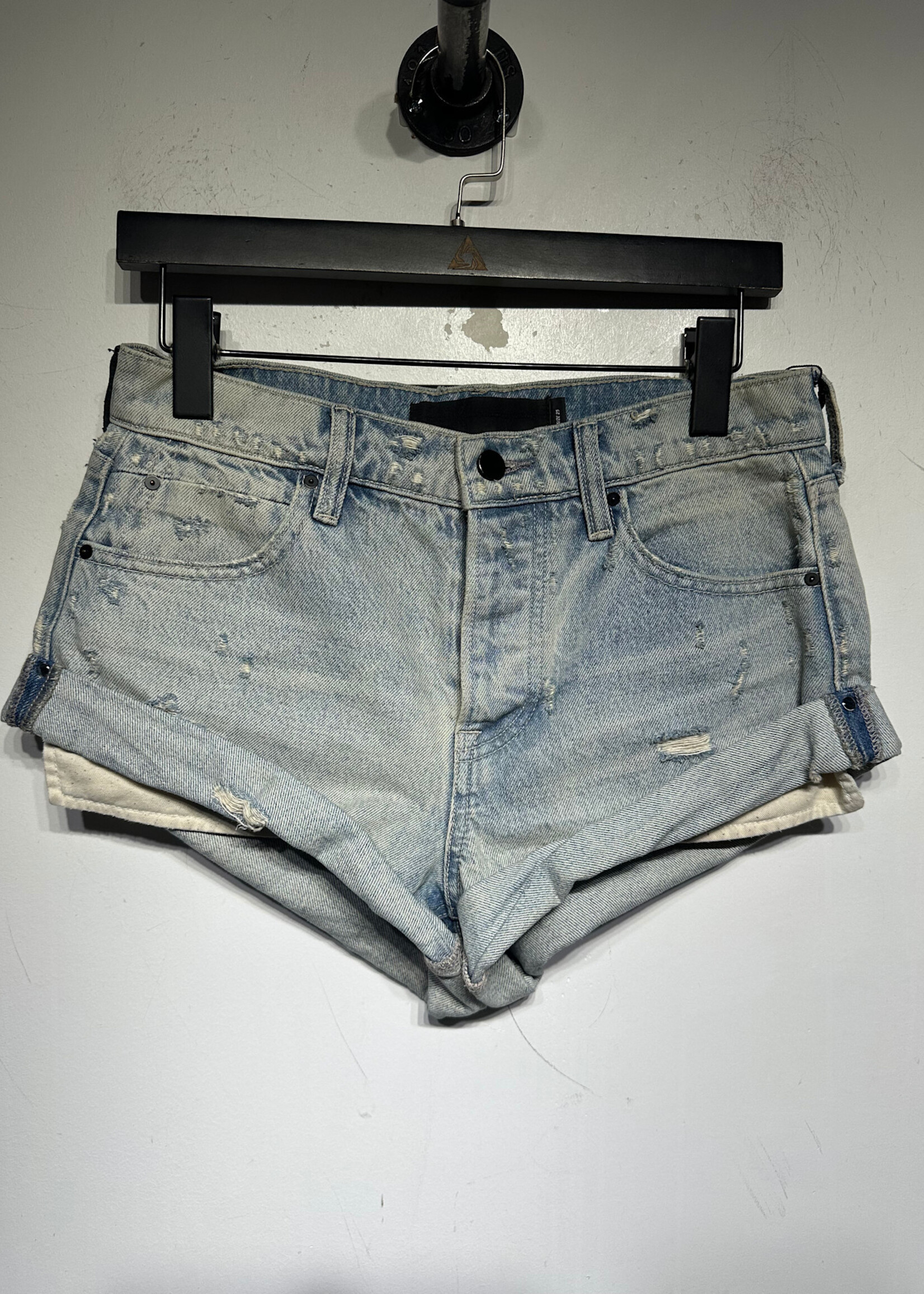 Alexander Wang Cuffed Denim Shorts 25