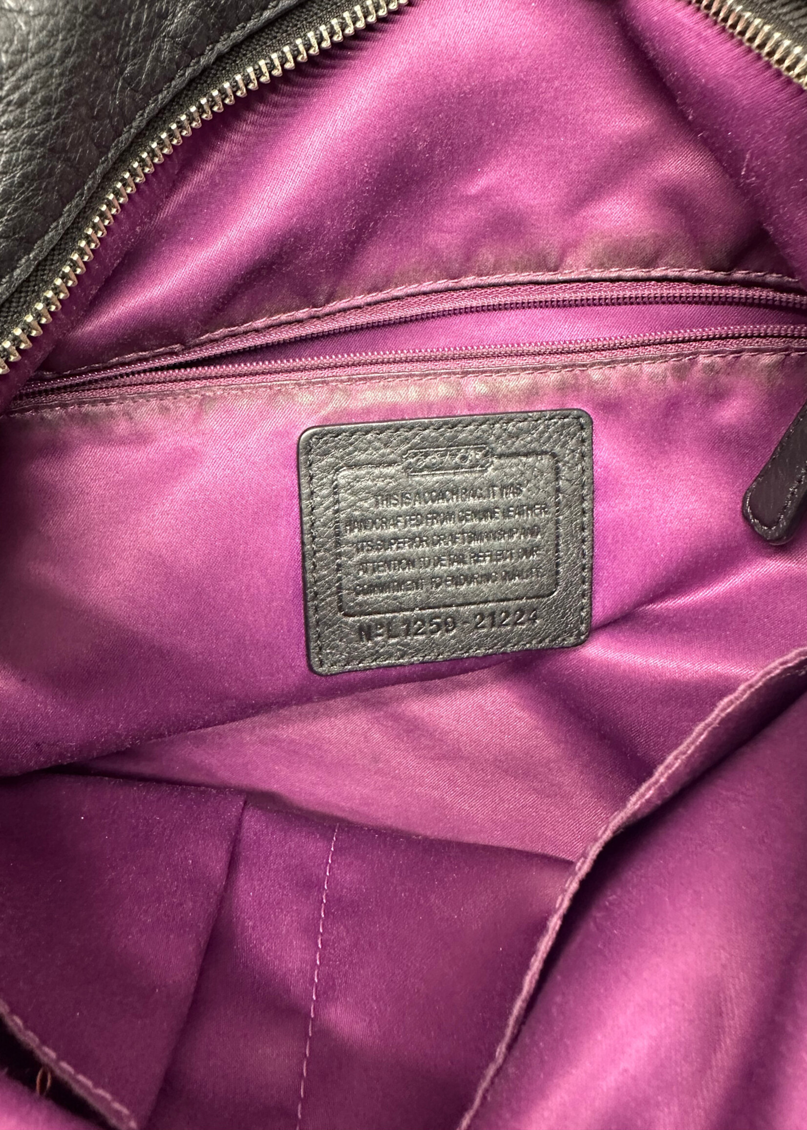 Coach Black Leather Shoulder Bag AS IS
