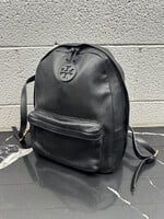 Tory Burch Black Pebbled Leather Backpack