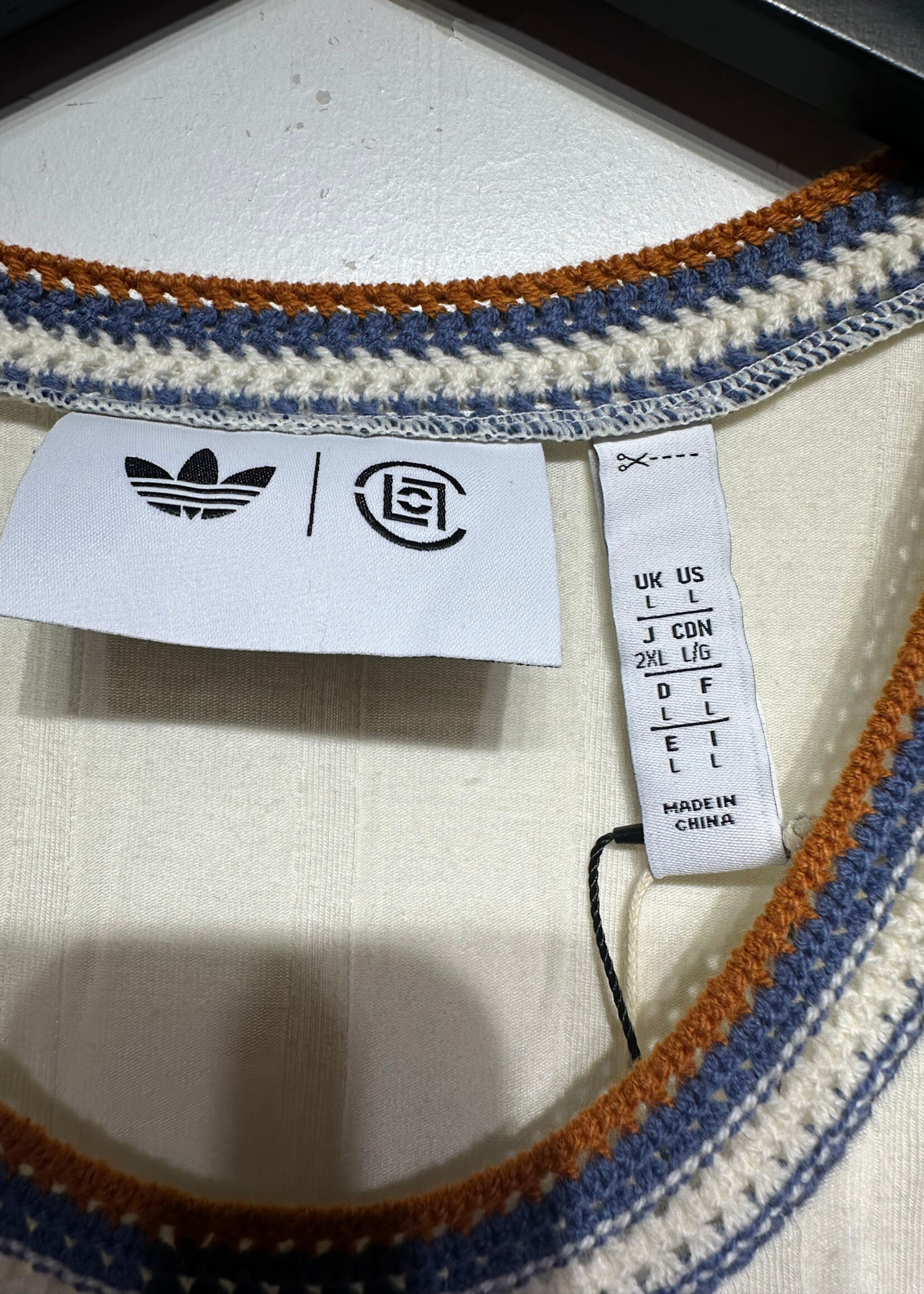 Adidas Clot White Knit Collar Tank Masc XL