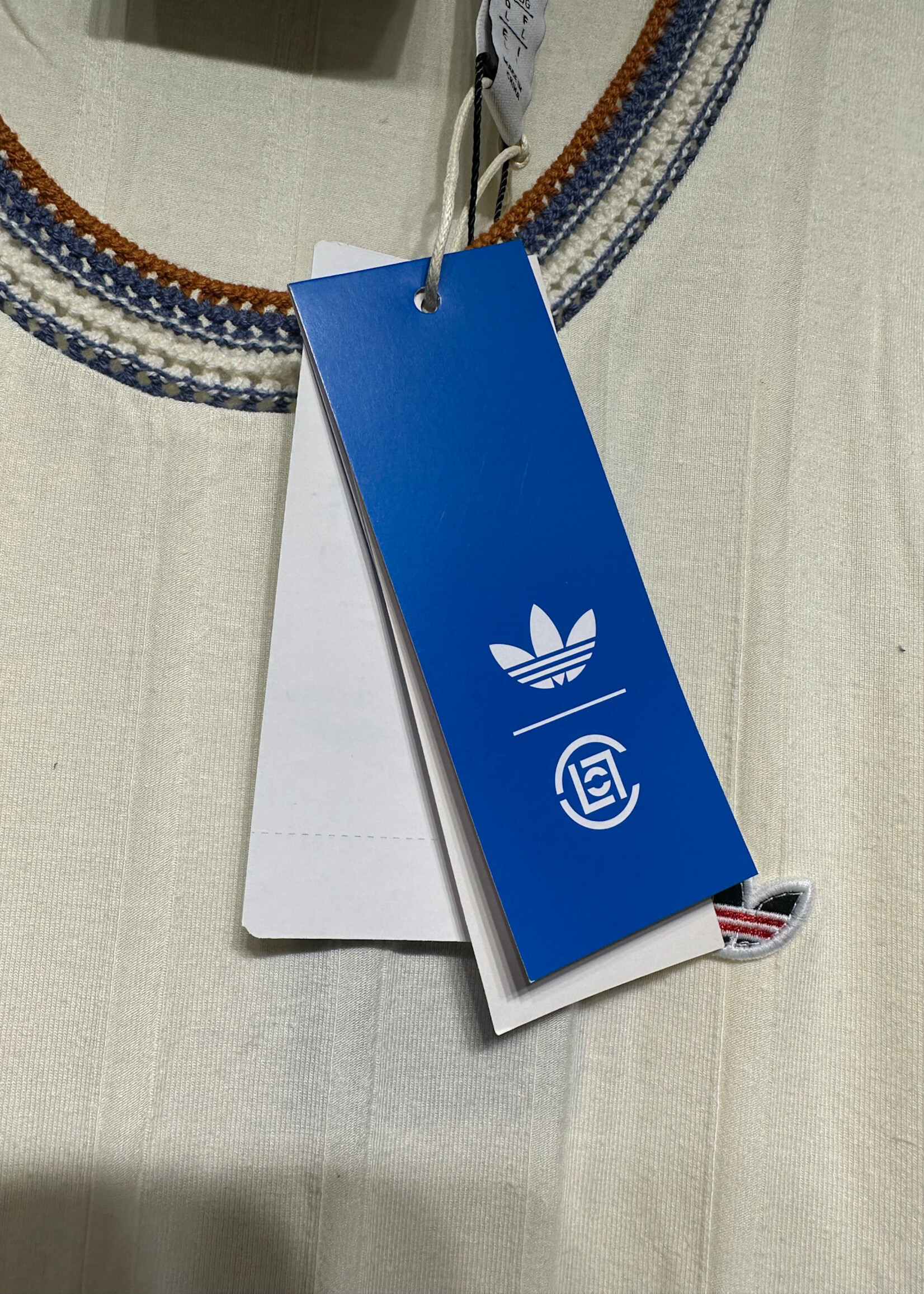 Adidas Clot White Knit Collar Tank Masc XL