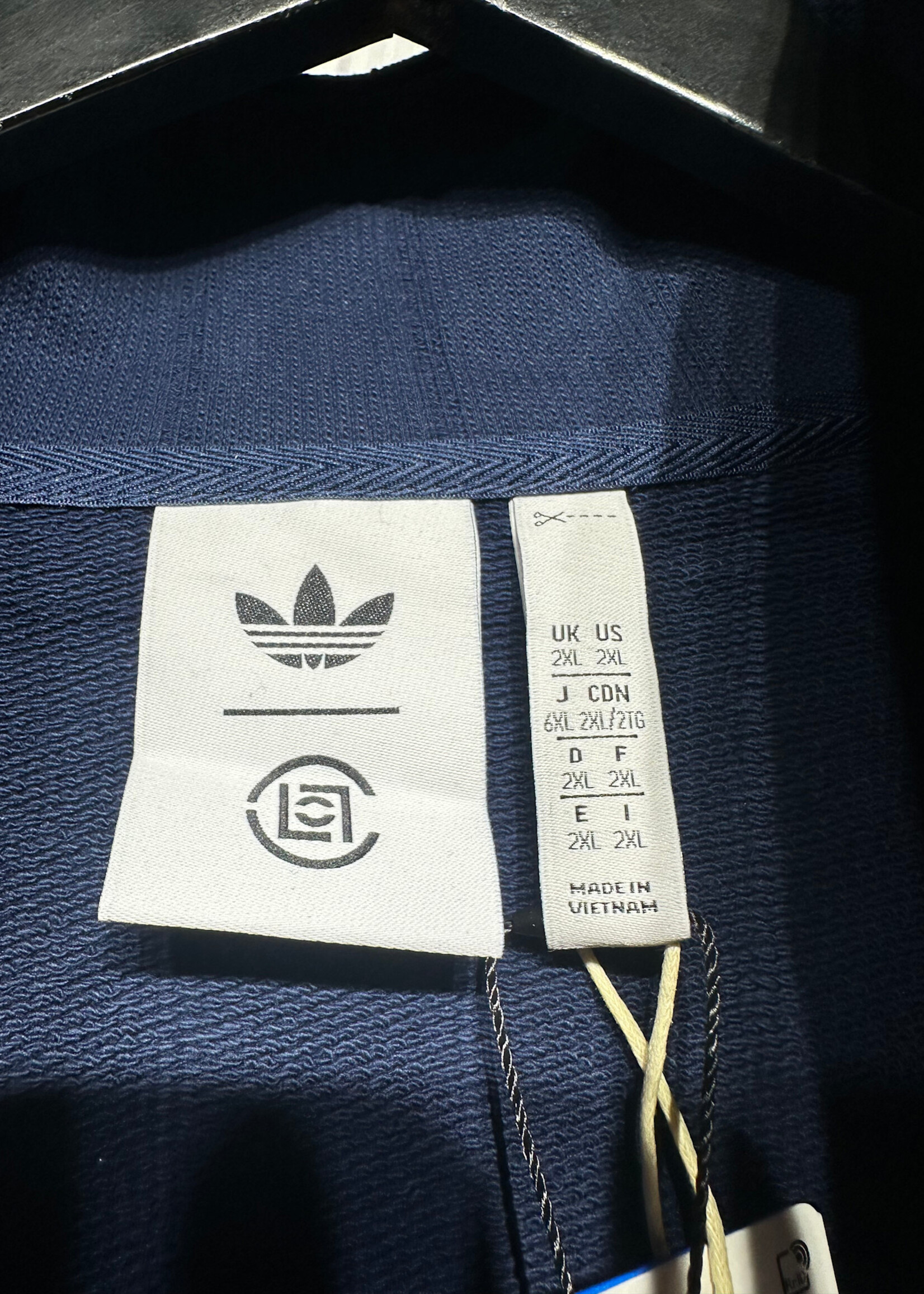 Adidas Clot Navy Knit Woven Track Jacket XXL