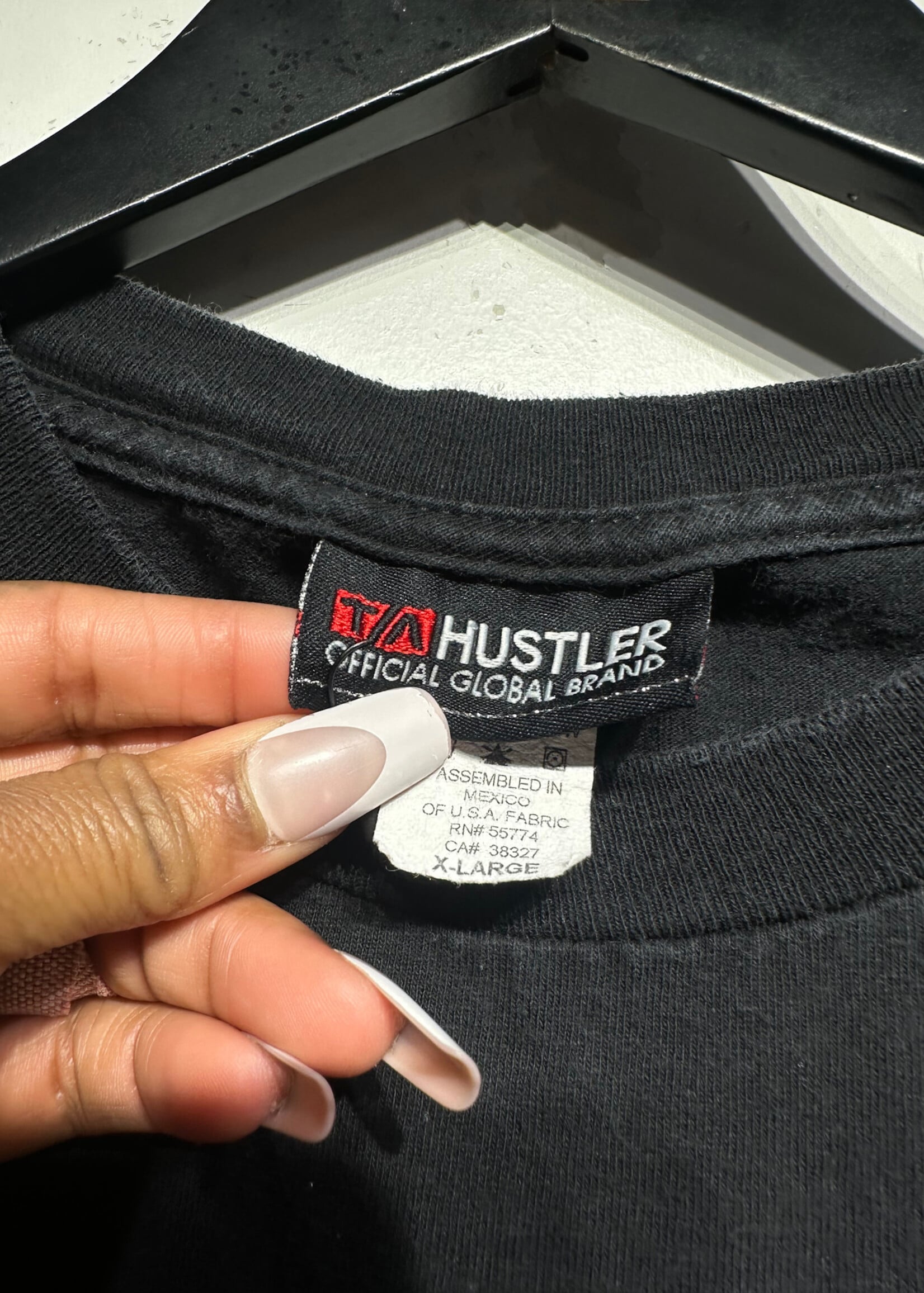 Hustler Black 00s Logo Tee XL