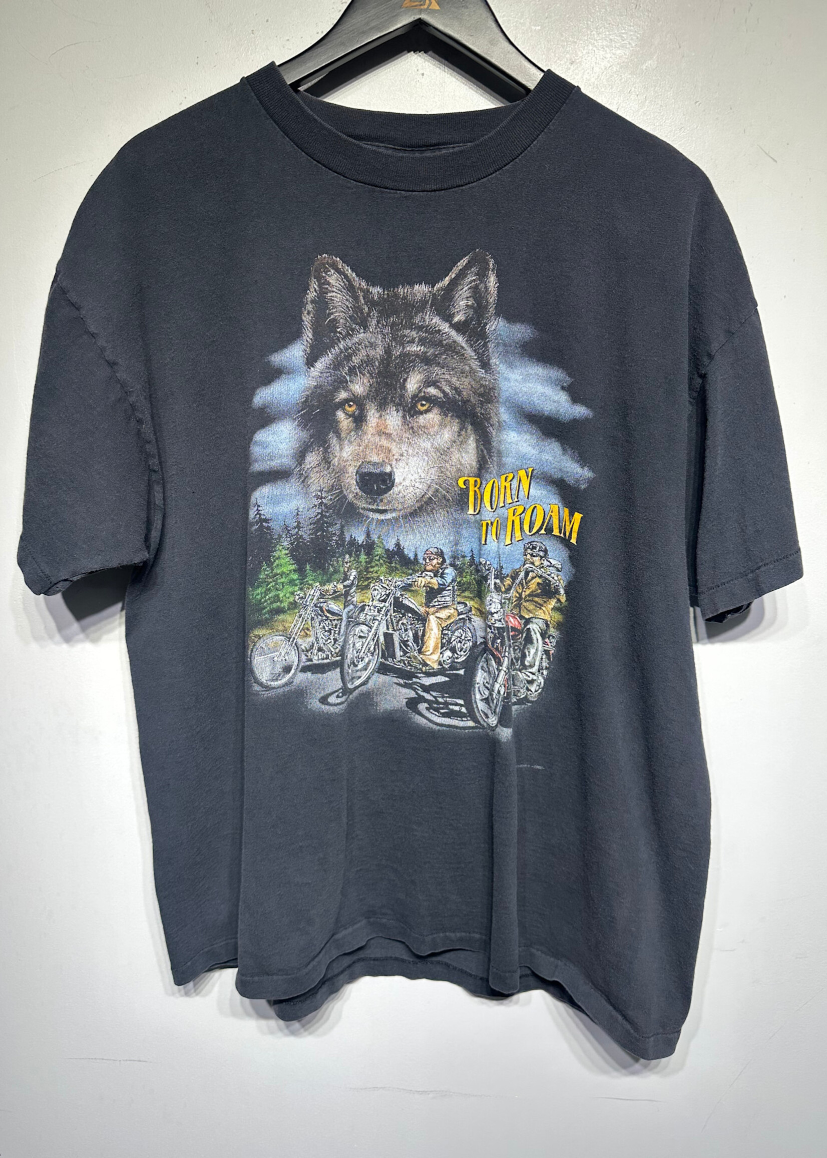 Born To Roam Vintage Biker Tee XL