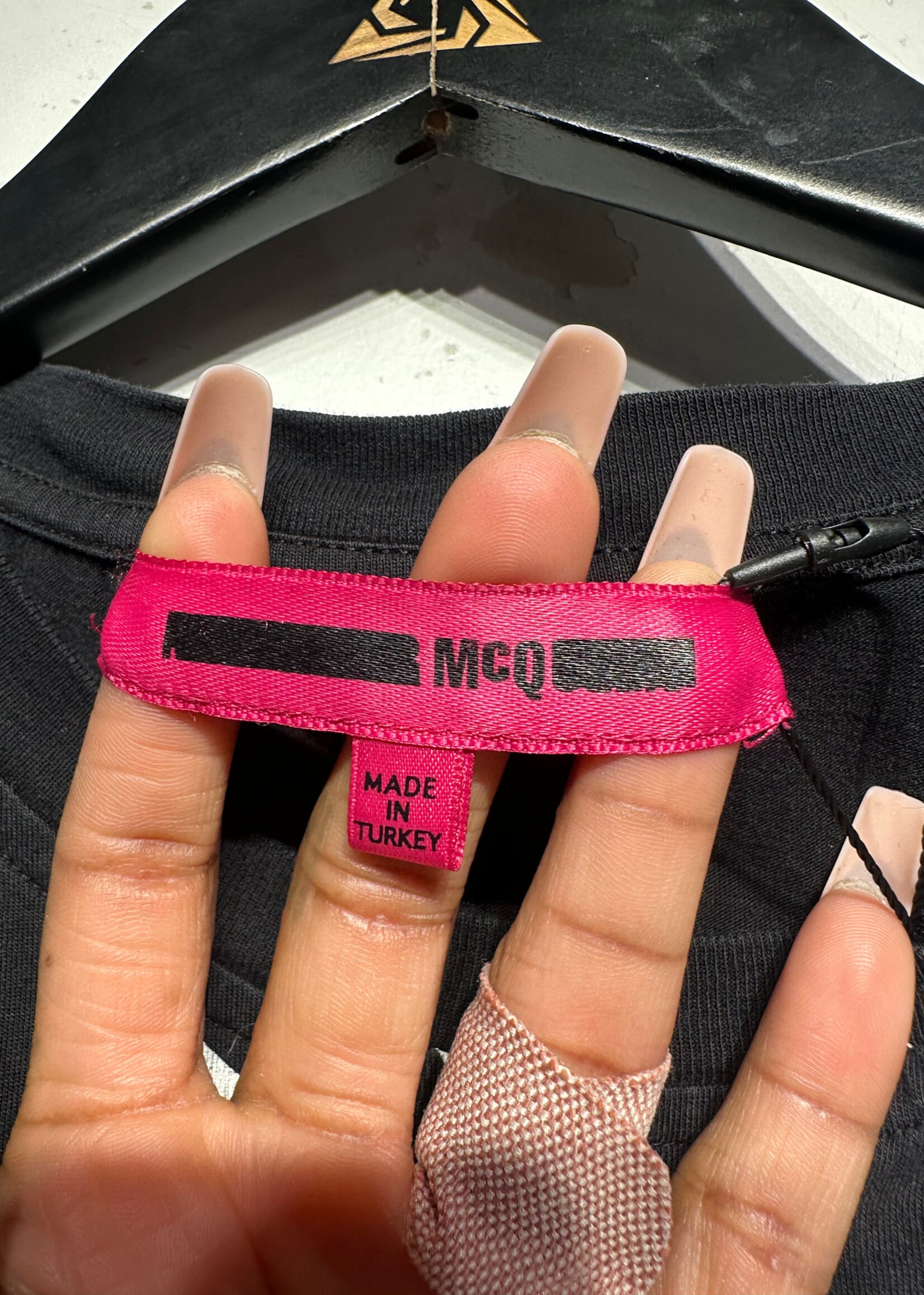 MCQ Logo Black White Tee L