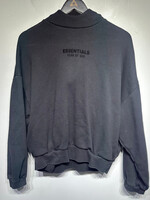 Essentials Black Mock Neck Hoodie Fem XS