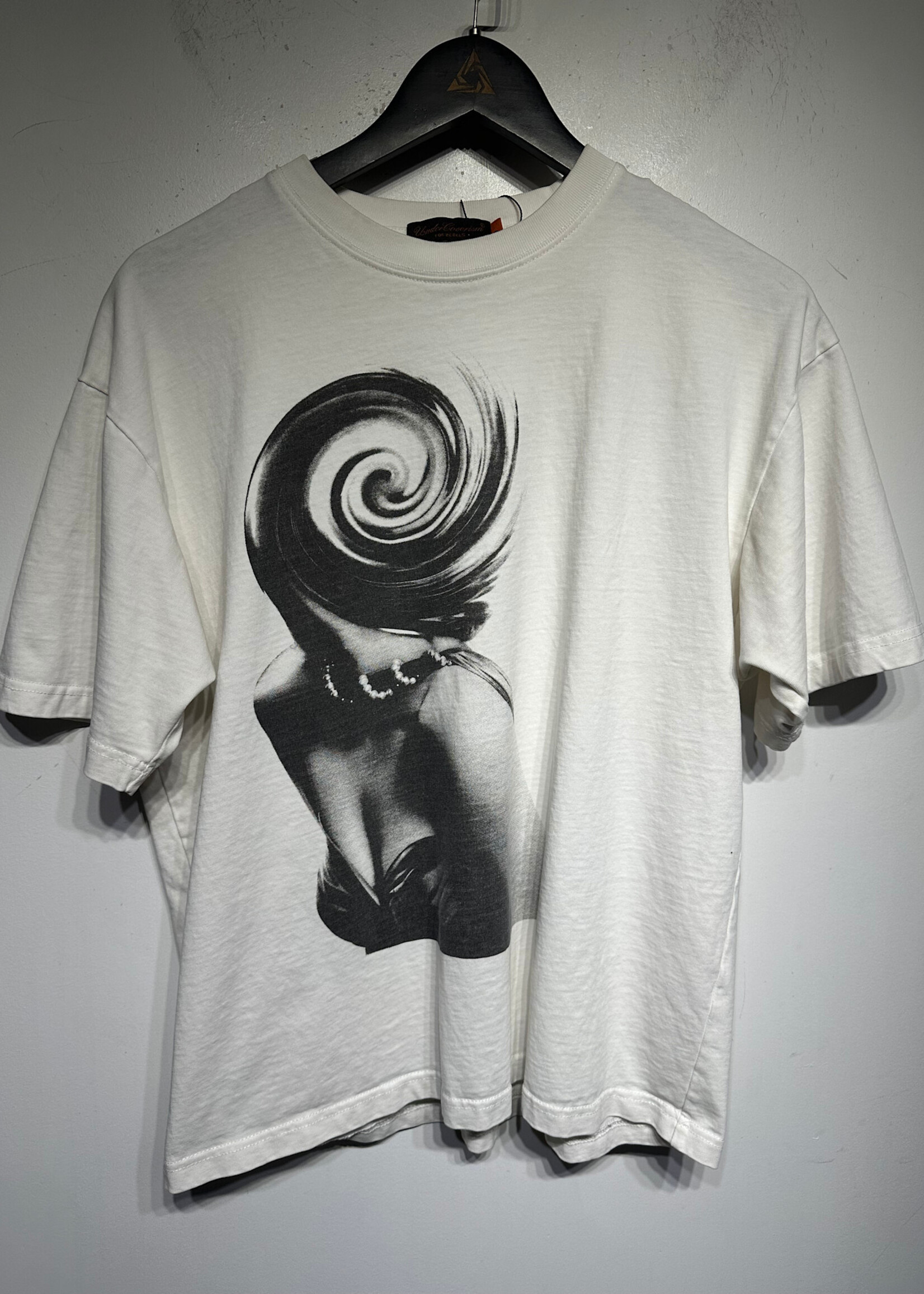 Undercover White Swirl Portrait Tee L AS IS