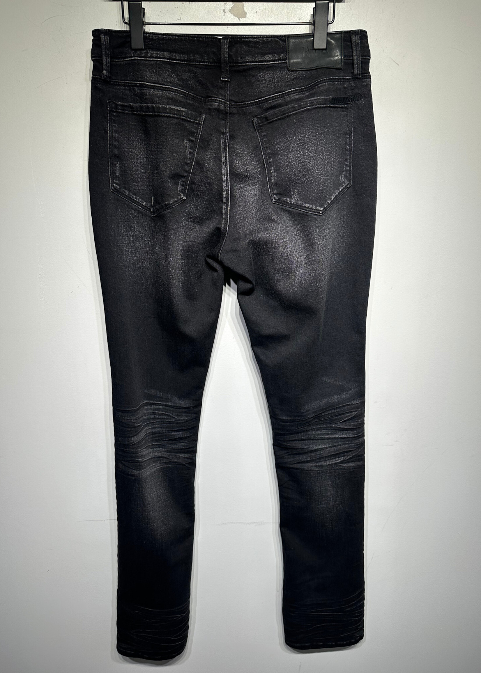 RtA Black Studded Slim Fit Jeans Masc 33