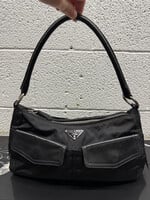 Prada Baguette Nylon Shoulder Bag