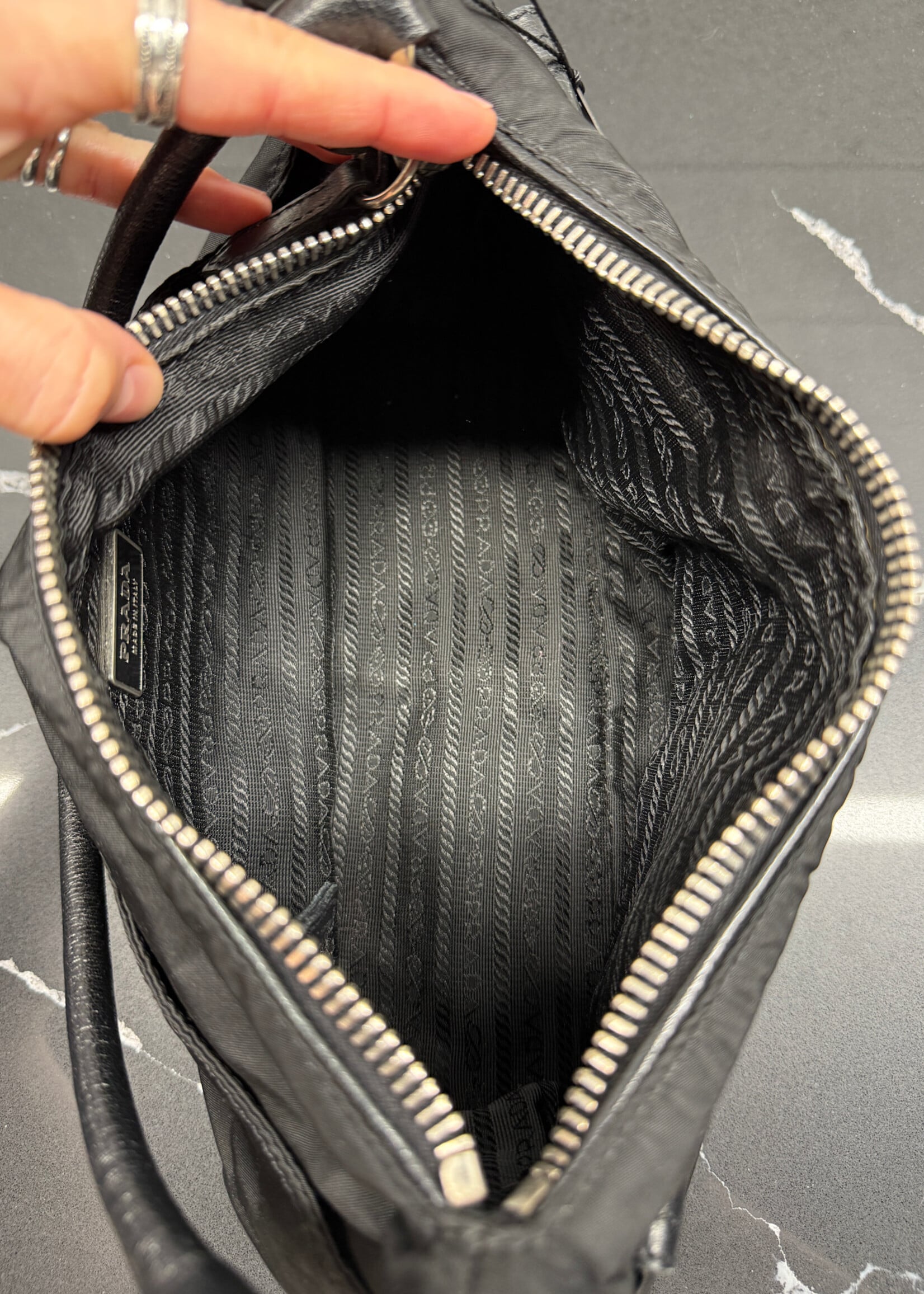 Prada Baguette Nylon Shoulder Bag