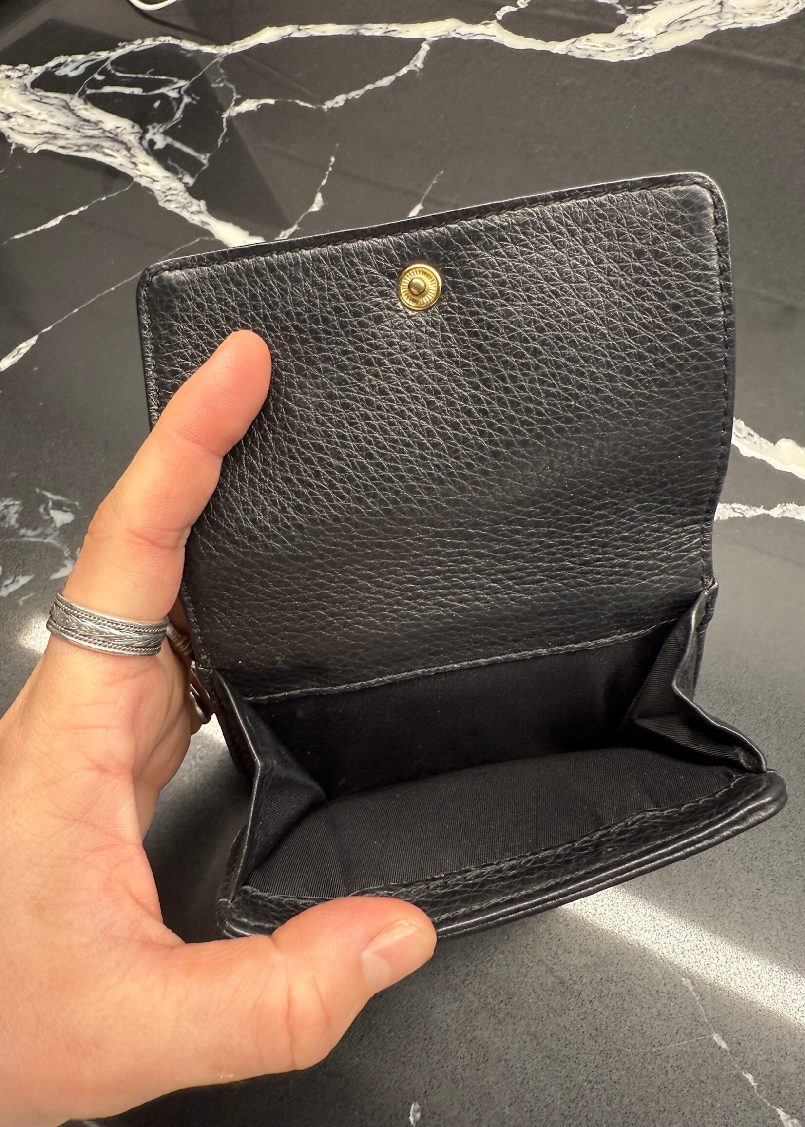 Tory Burch Black Small Folding Wallet