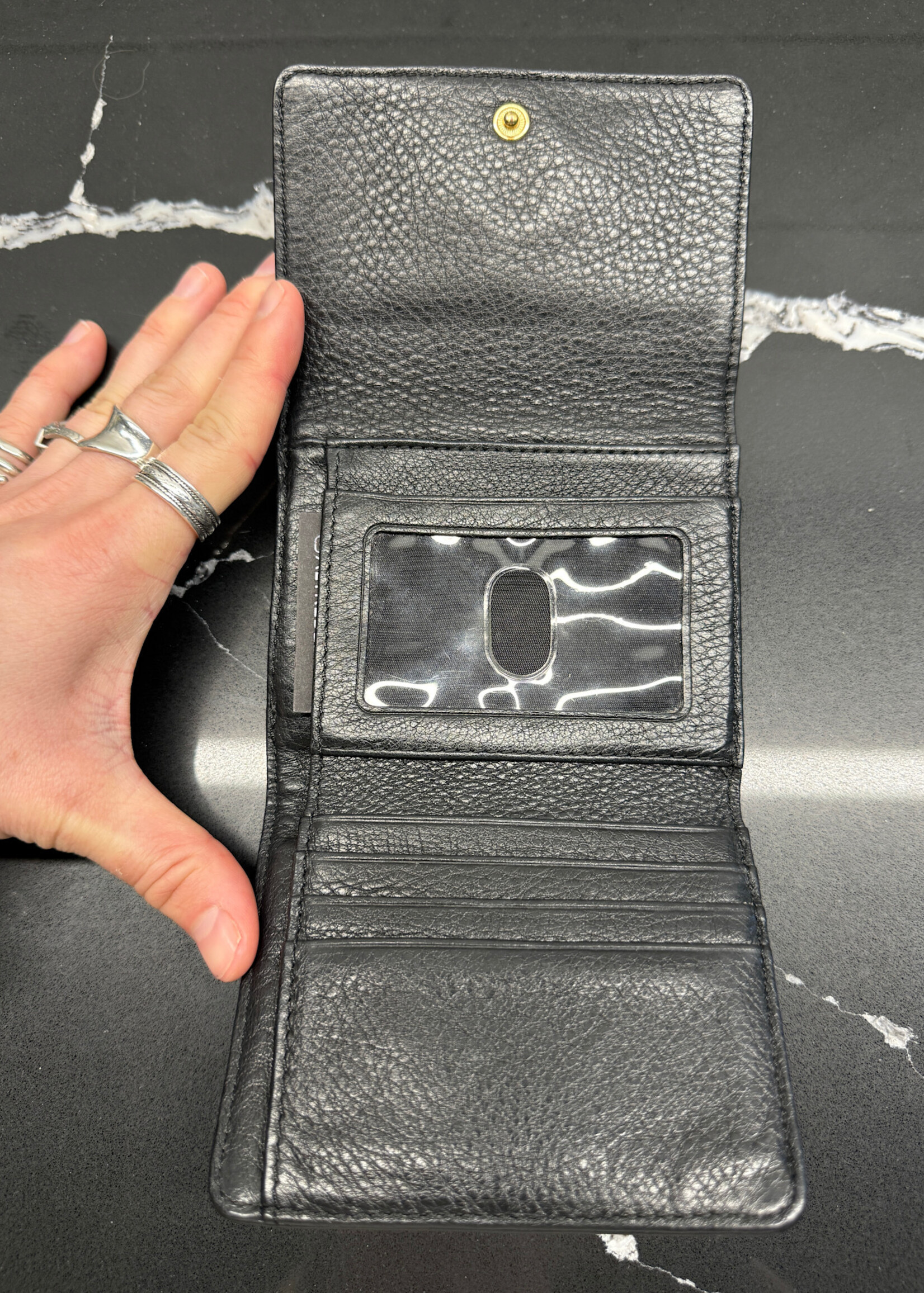Tory Burch Black Small Folding Wallet