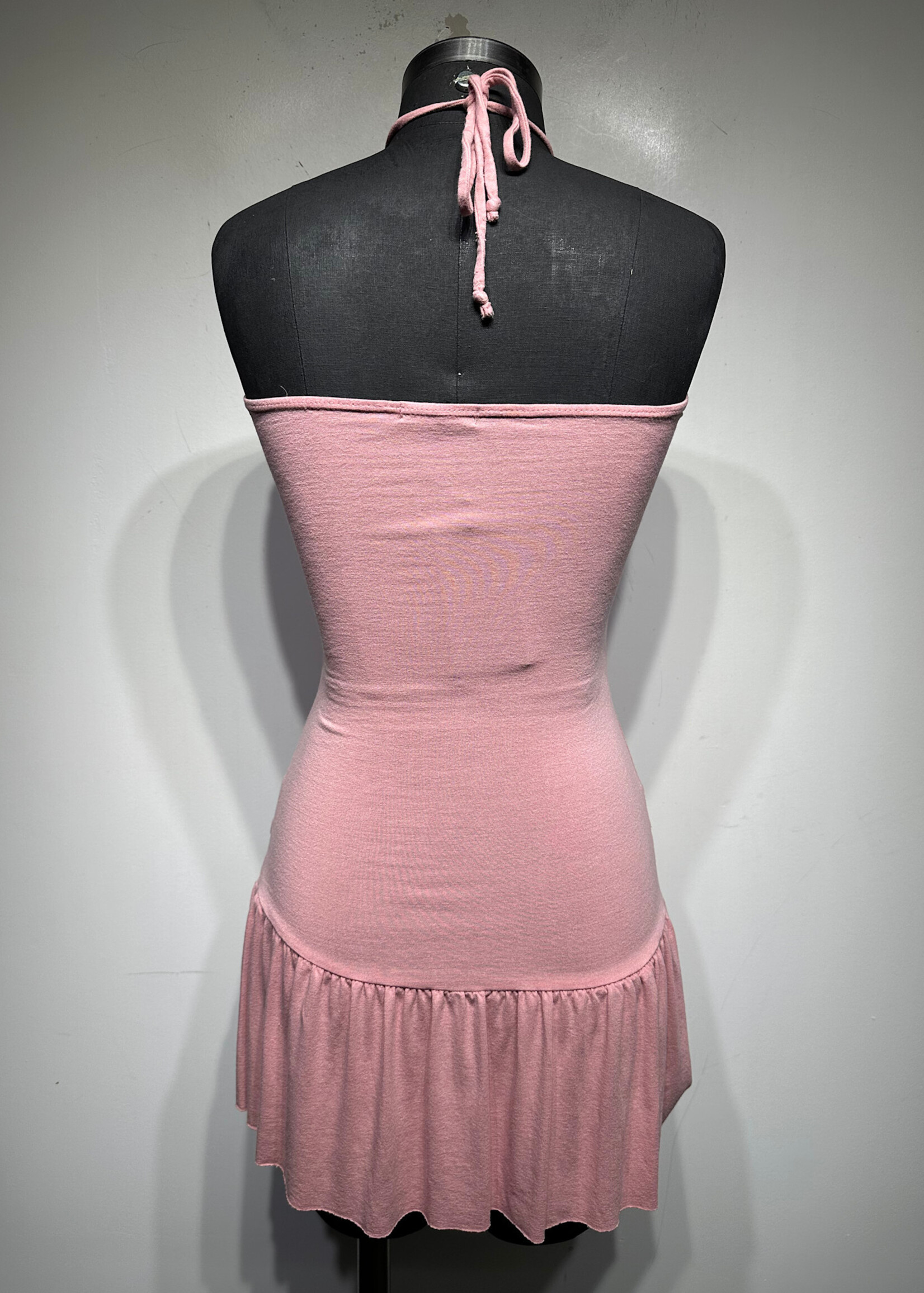 T Party Y2K Pink Halter Dress S