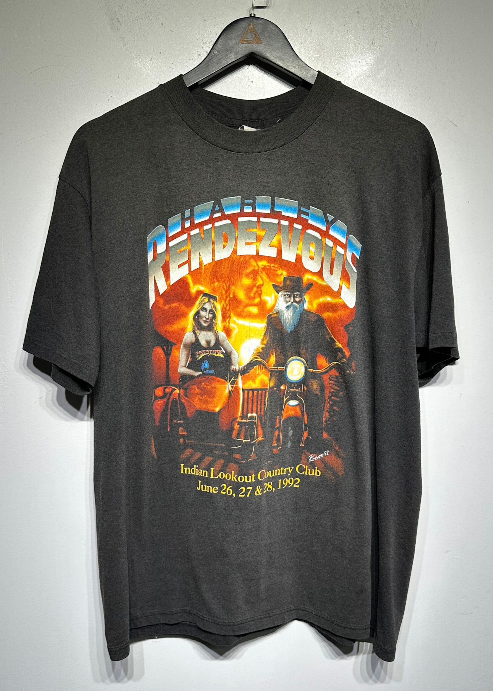 Rendezvous Vintage Dark Grey Tee XL
