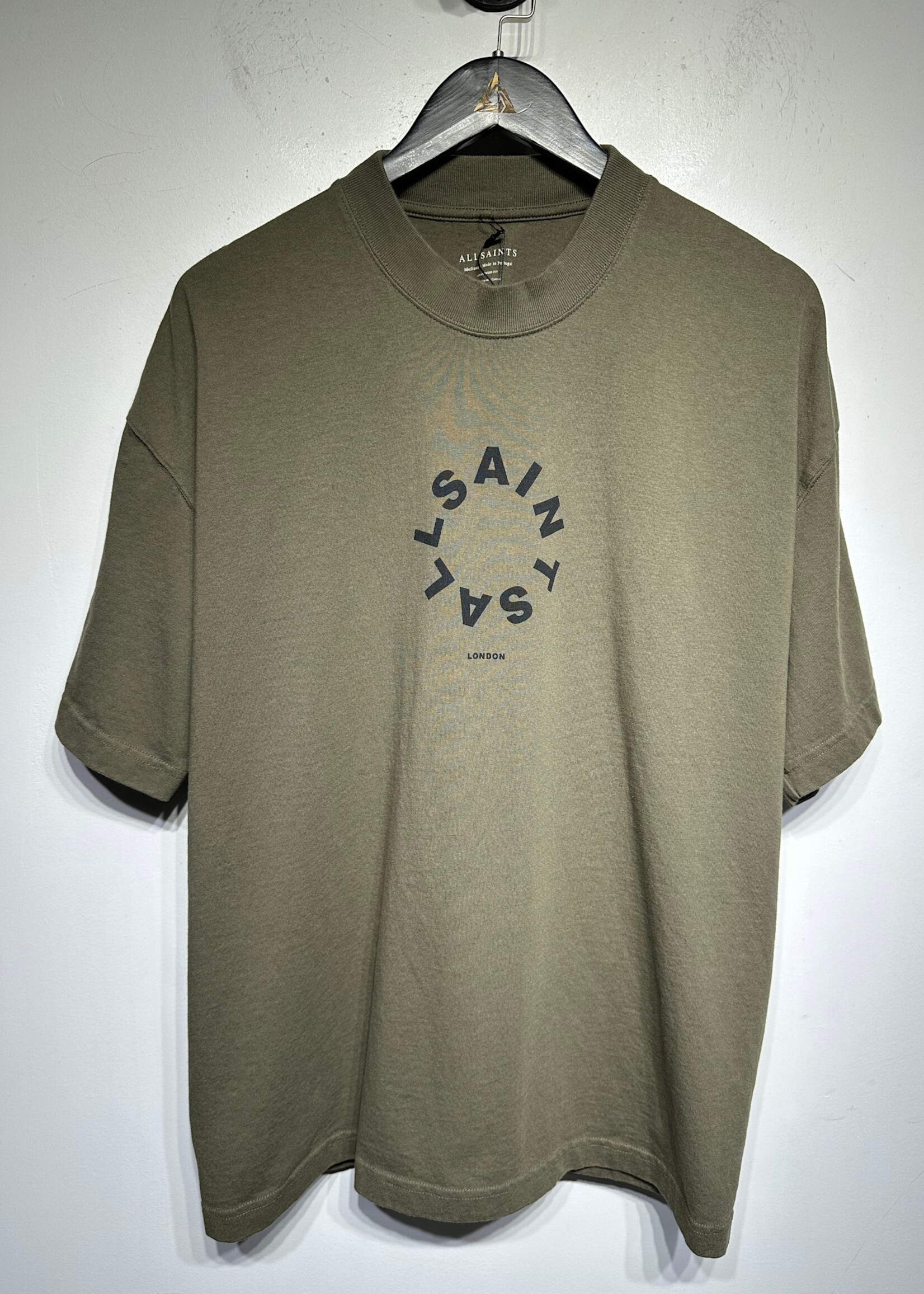 Allsaints Green Circle Logo Tee M