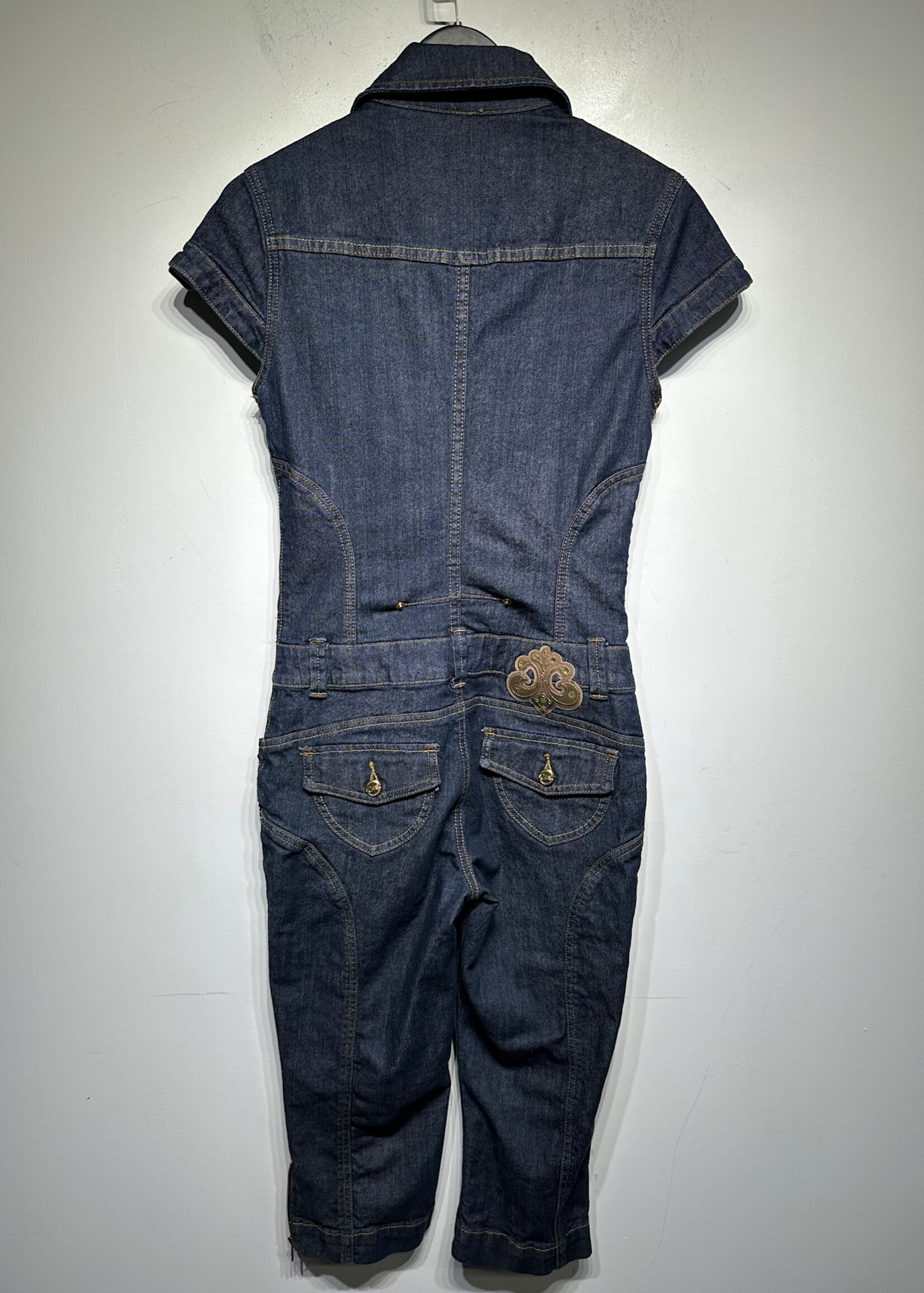 Dereon Y2K Denim Capri Overalls M