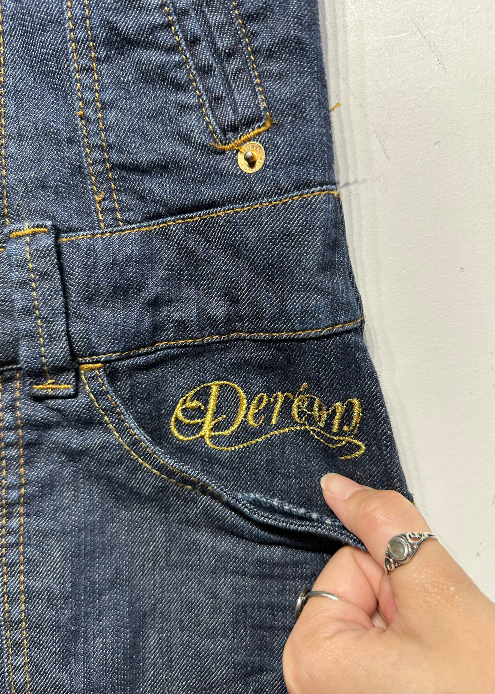 Dereon Y2K Denim Capri Overalls M
