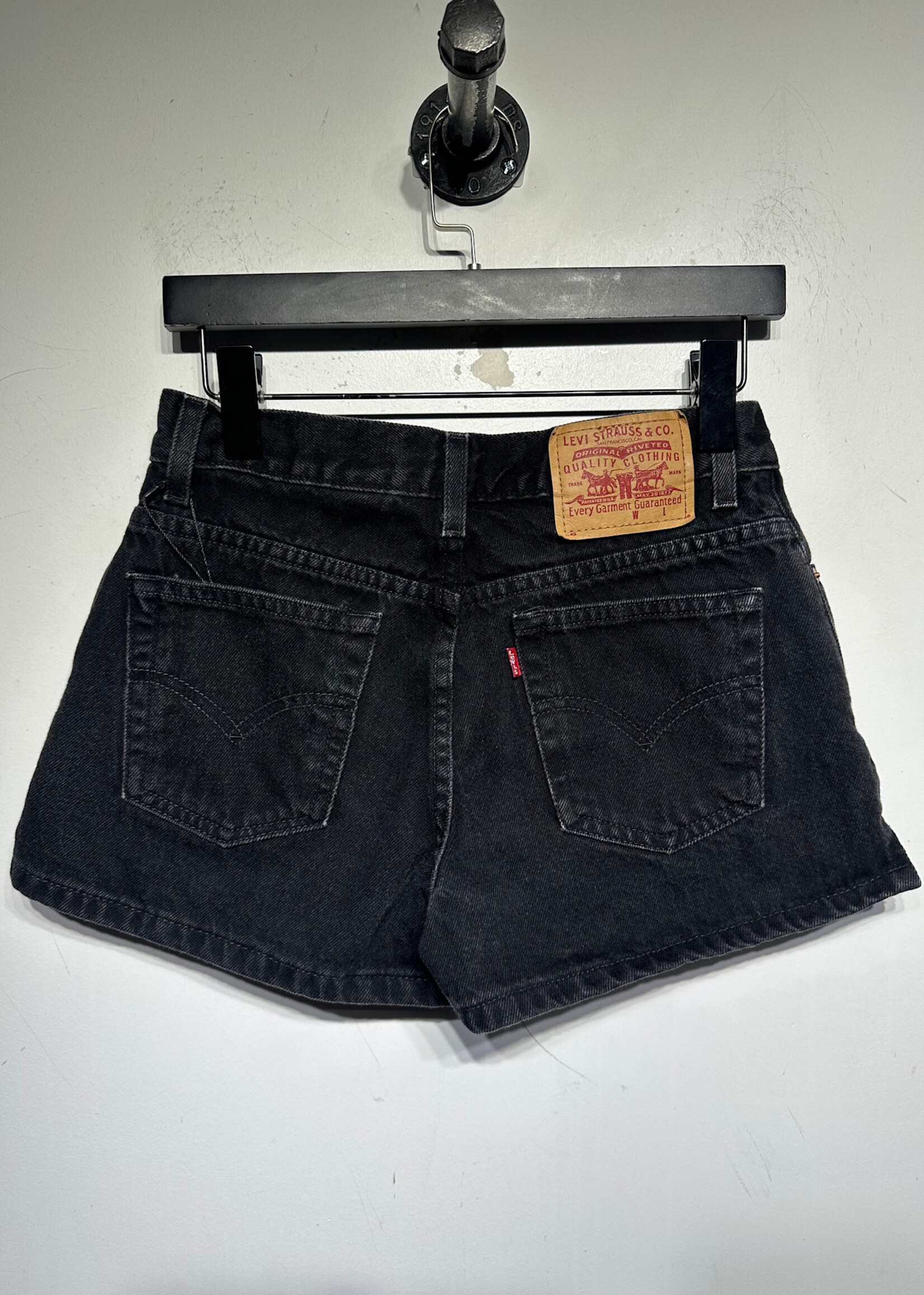 Levi's '99 Black Denim Daisy Duke Shorts 26