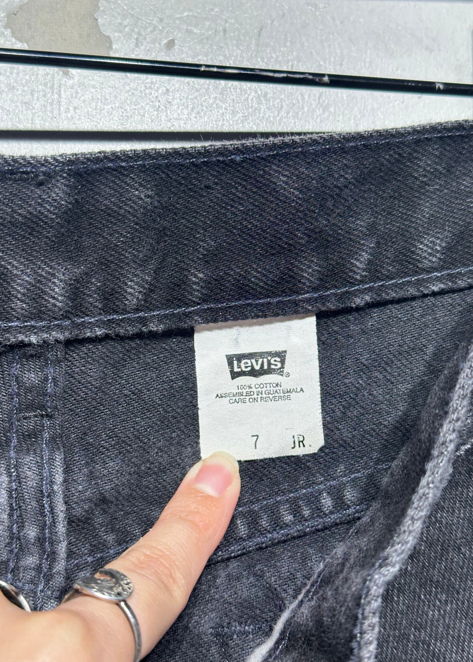 Levi's '99 Black Denim Daisy Duke Shorts 26