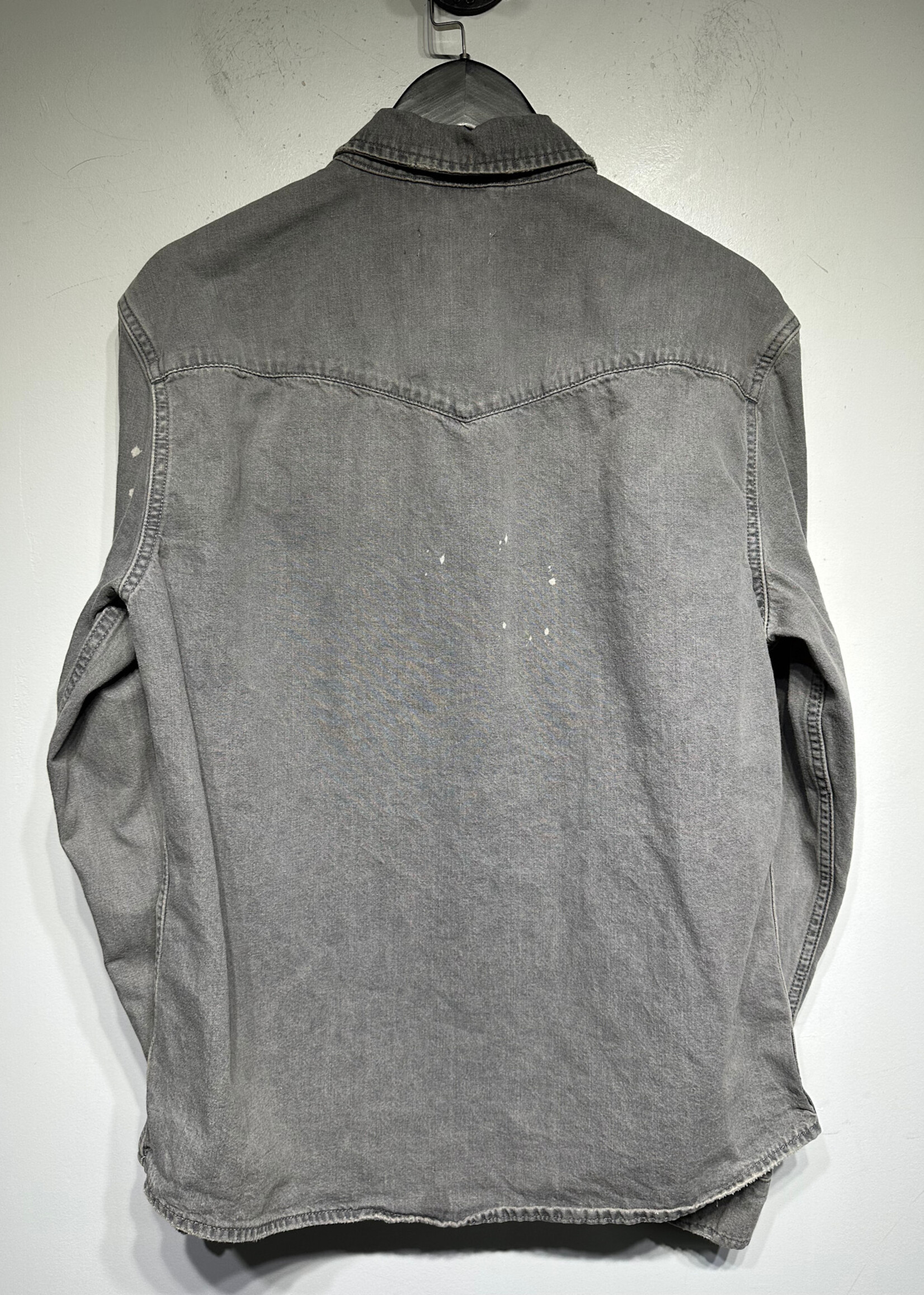 Allsaints Washed Grey Bleach Splatter BU L