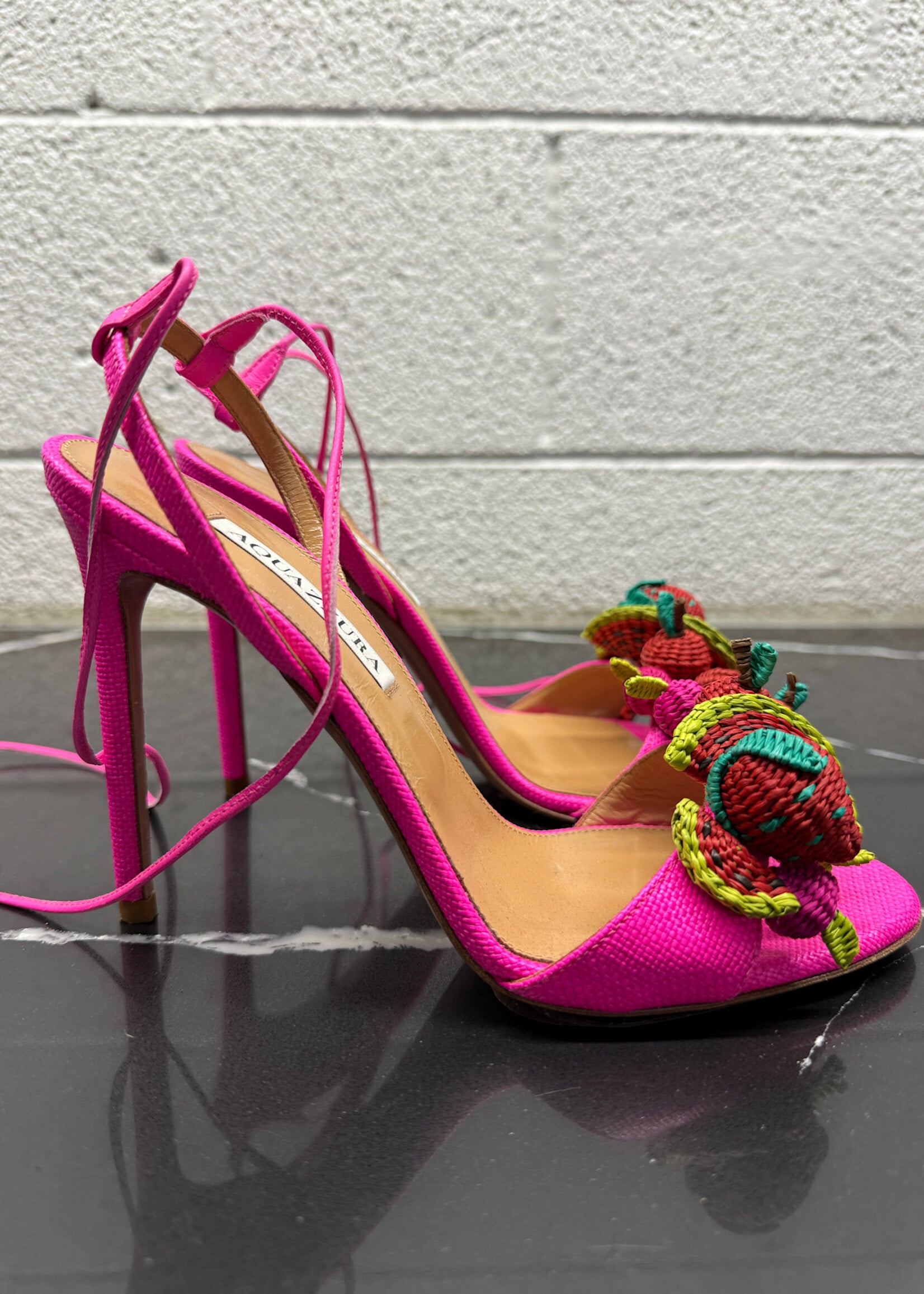 Aquazzura Strawberry Punch Heels Retail: $1365 38/7.5