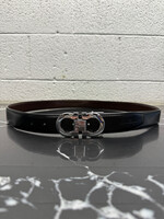 Ferragamo Black Brown Reversible Belt