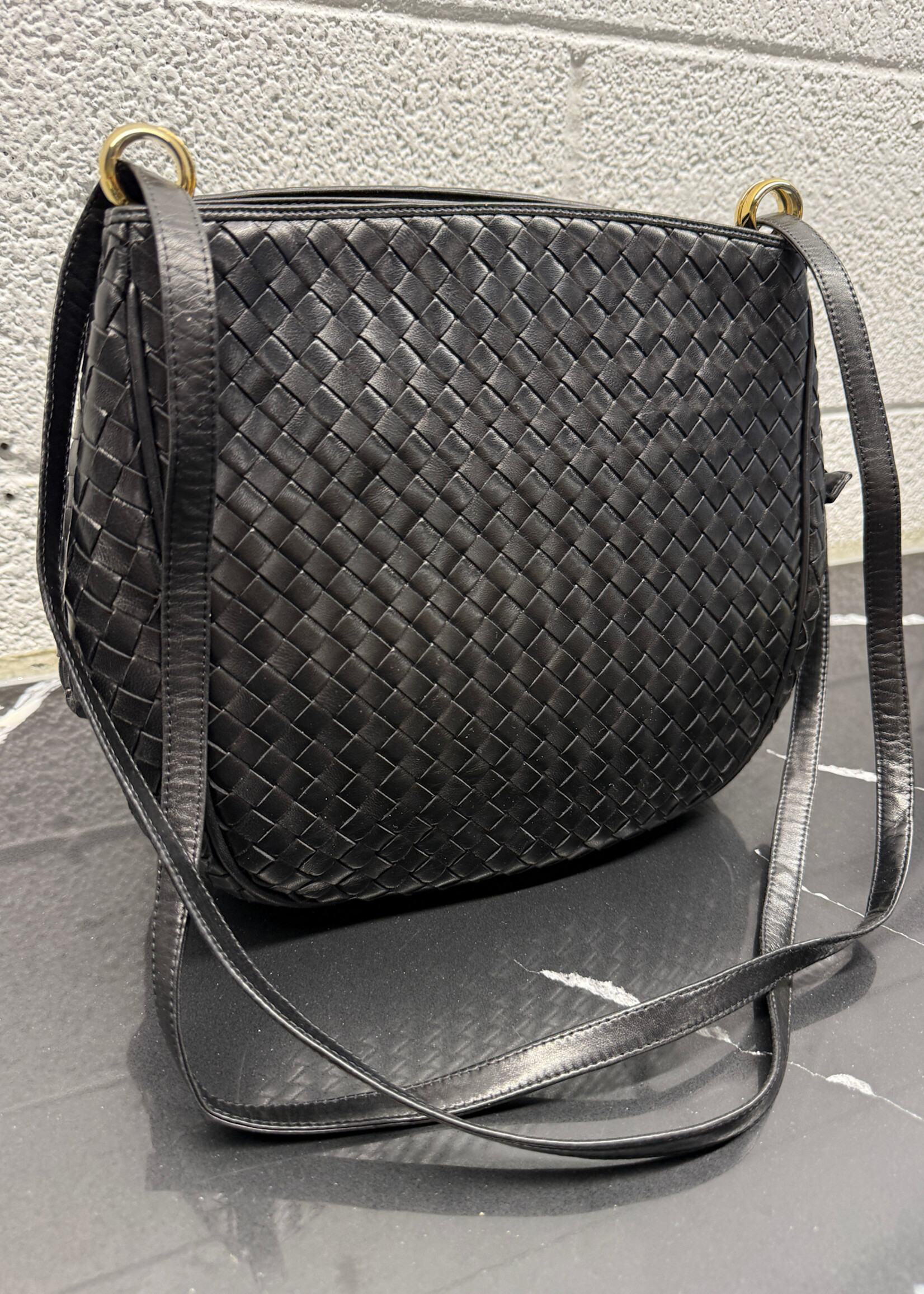 Bottega Veneta Intrecciato Vintage Handbag As Is