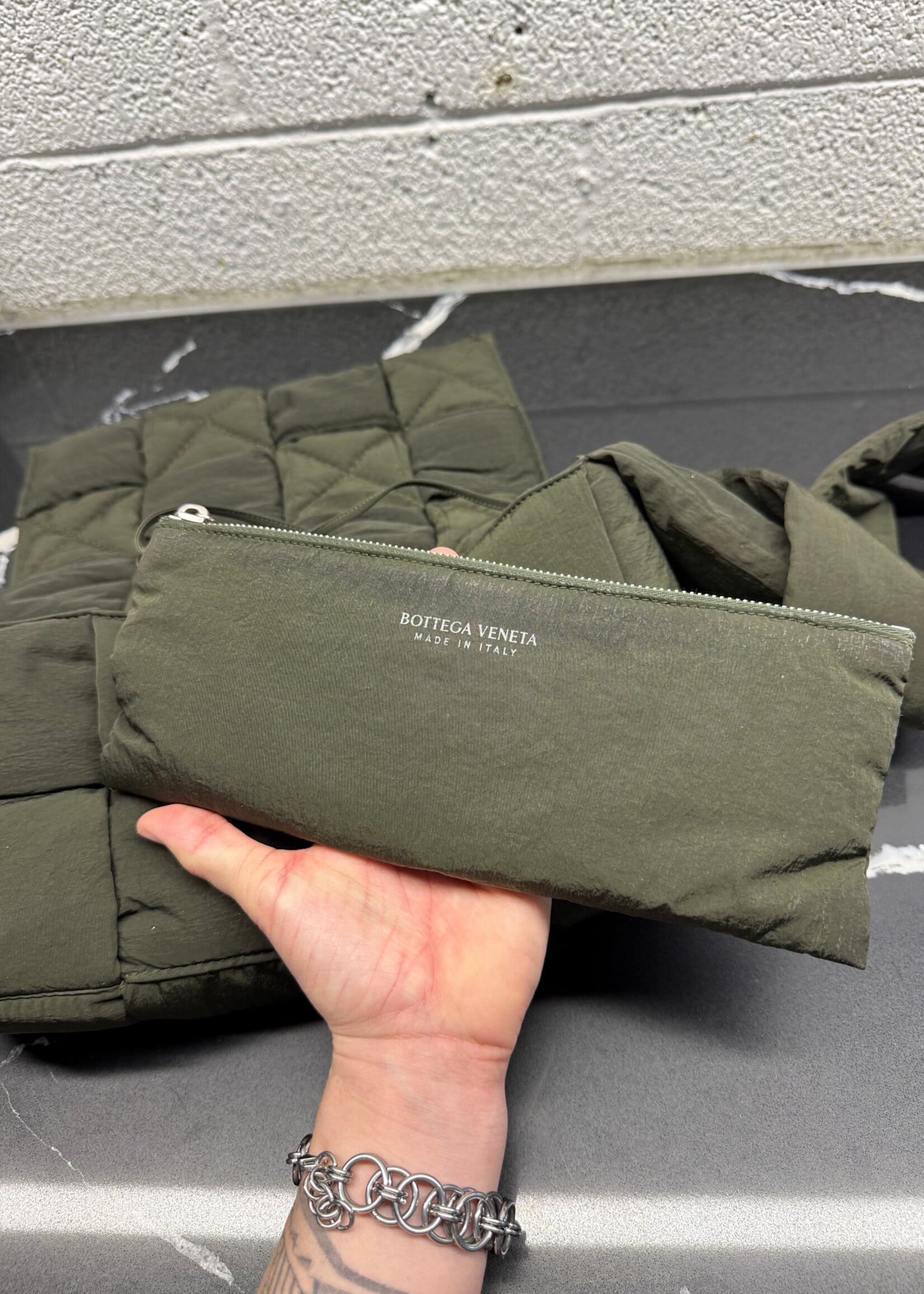 Bottega Veneta Tech Casette Green Crossbody