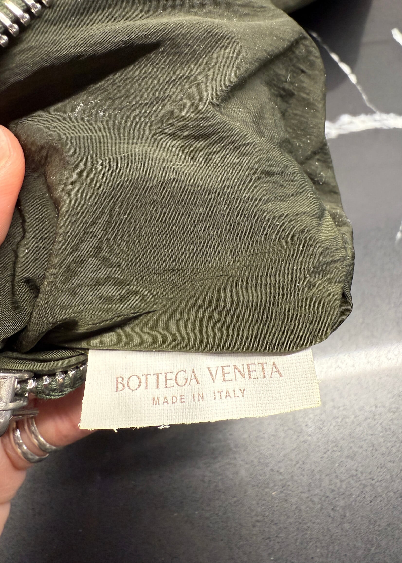 Bottega Veneta Tech Casette Green Crossbody