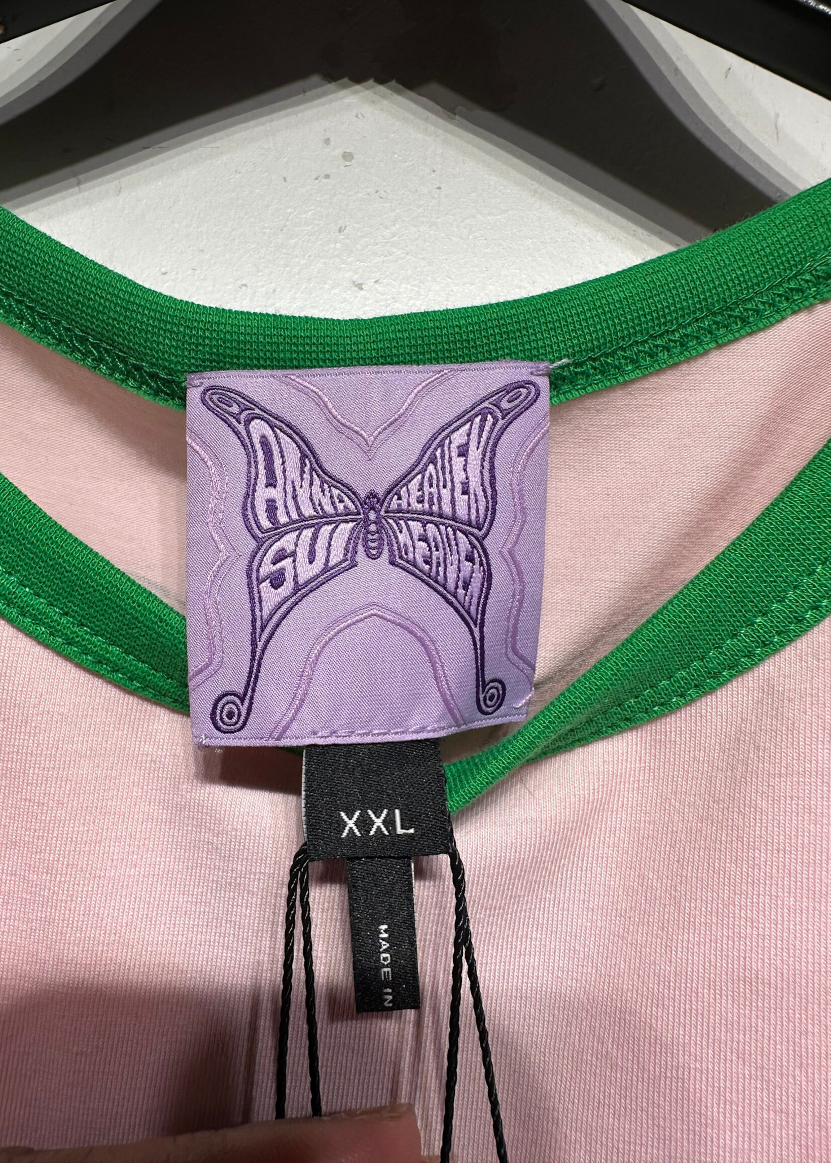 NWT Heaven x Anna Sui Pink Green Ringer XXL
