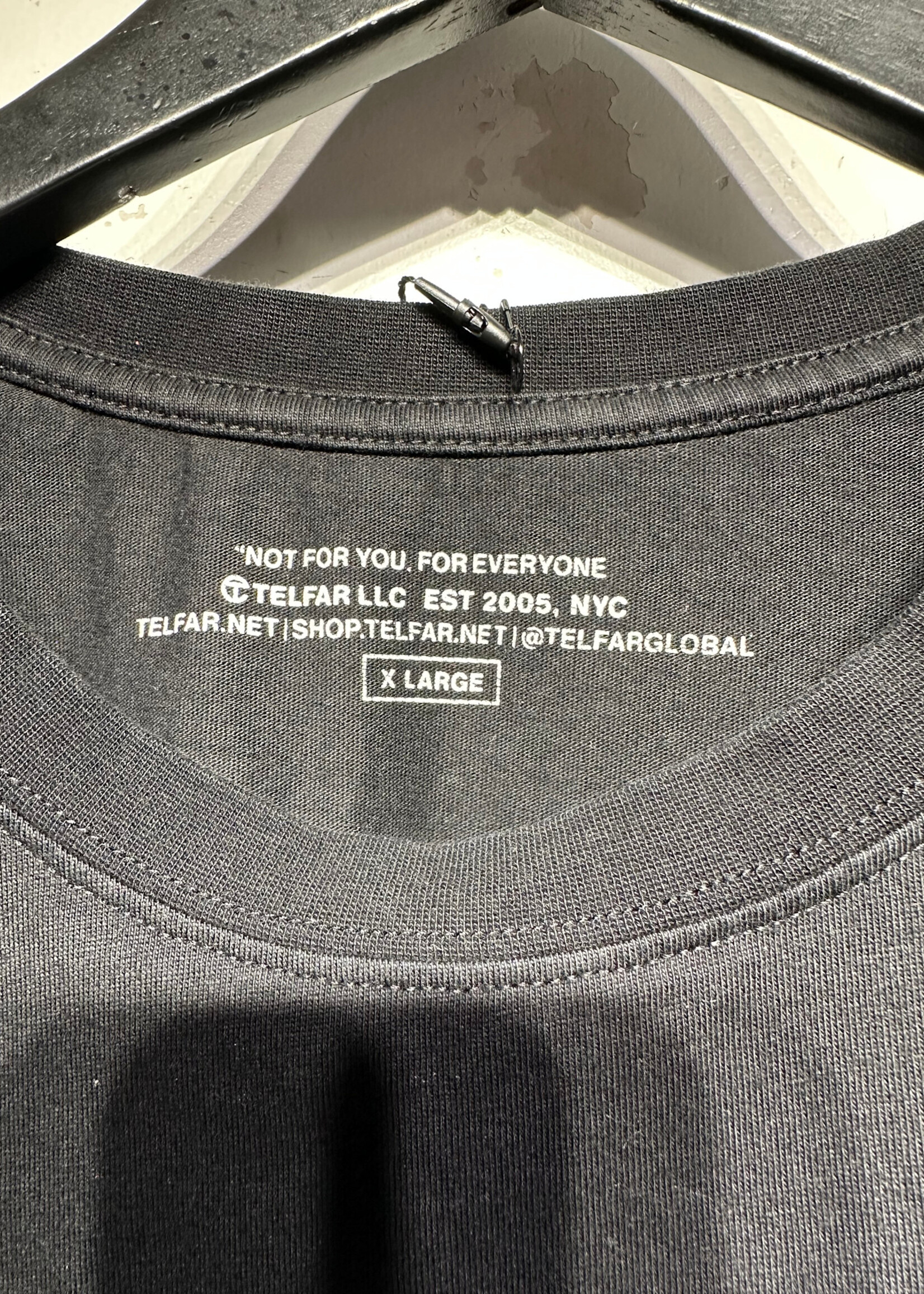 Telfar Black Logo Tee XL