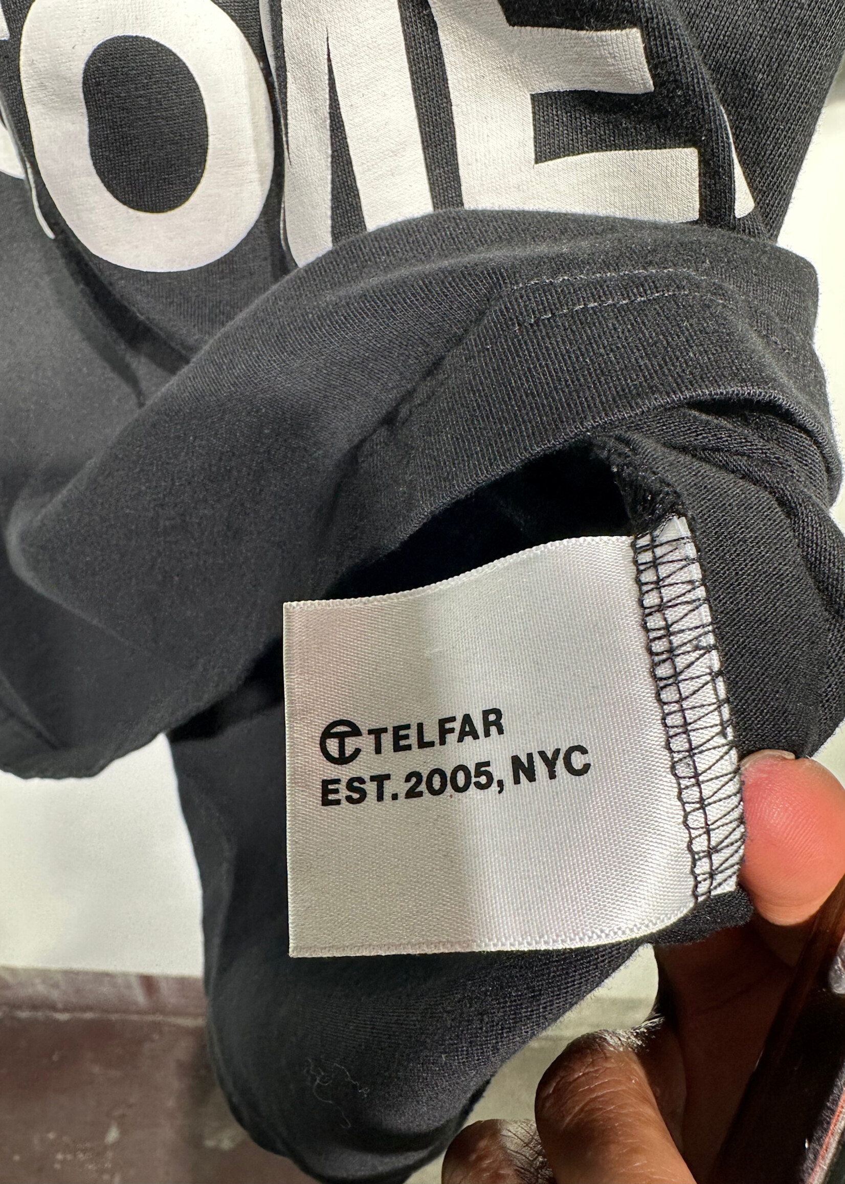 Telfar Black Logo Tee XL