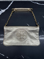 Tory Burch Gold Foldover Leather Purse