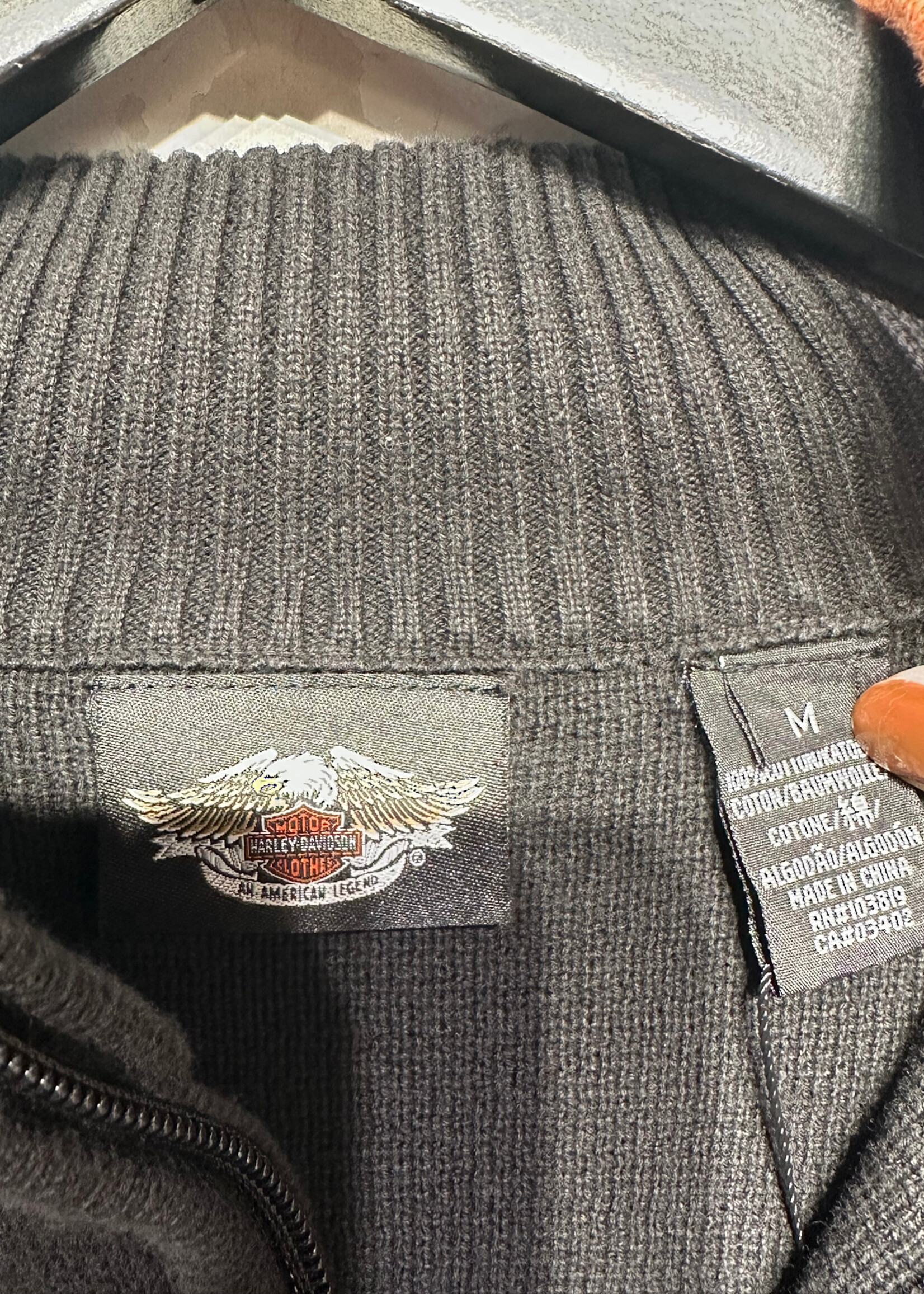 Harley Orange Black Q Zip Masc M