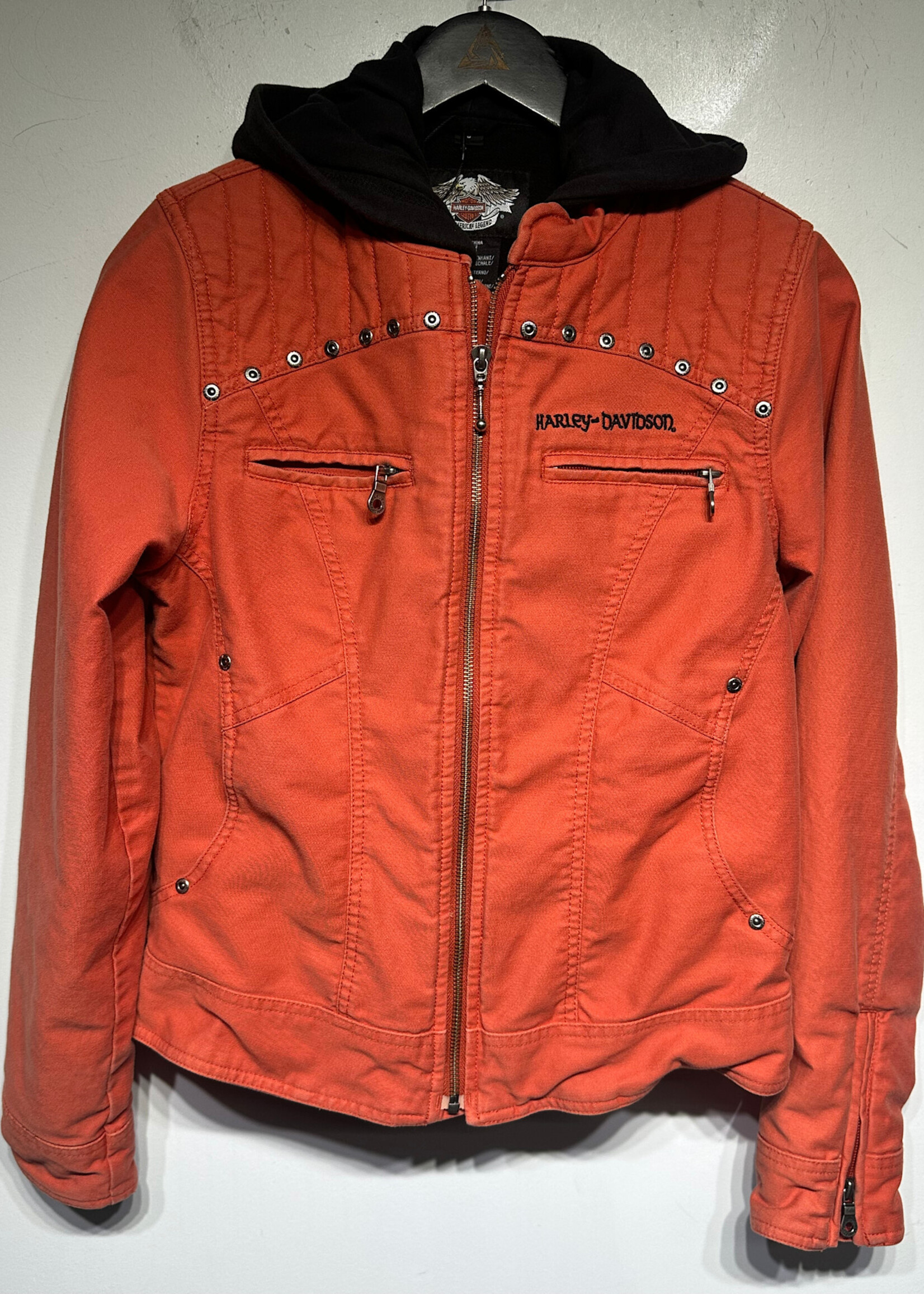 Harley Orange Layered Hoodie As Is S