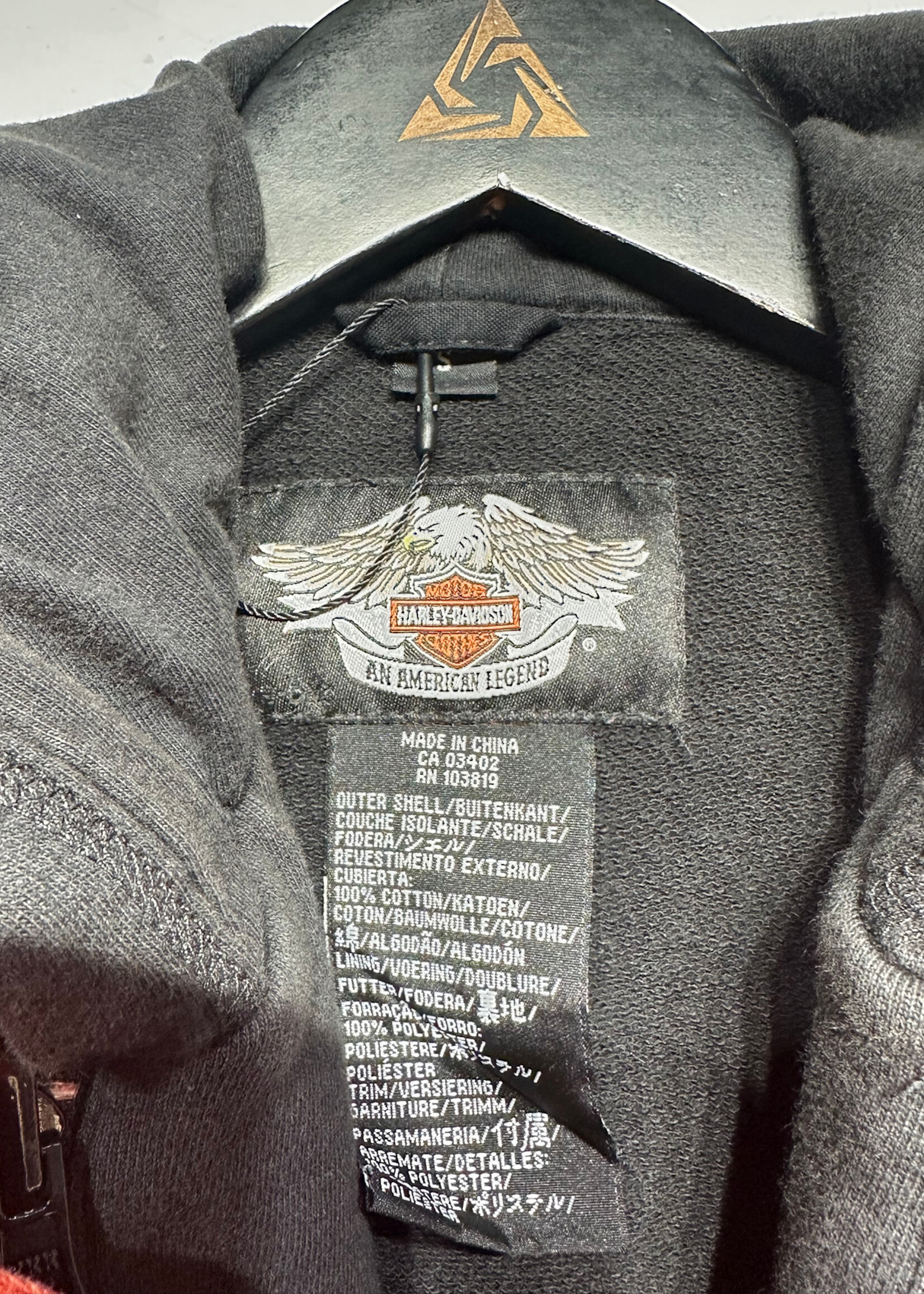 Harley Orange Layered Hoodie As Is S