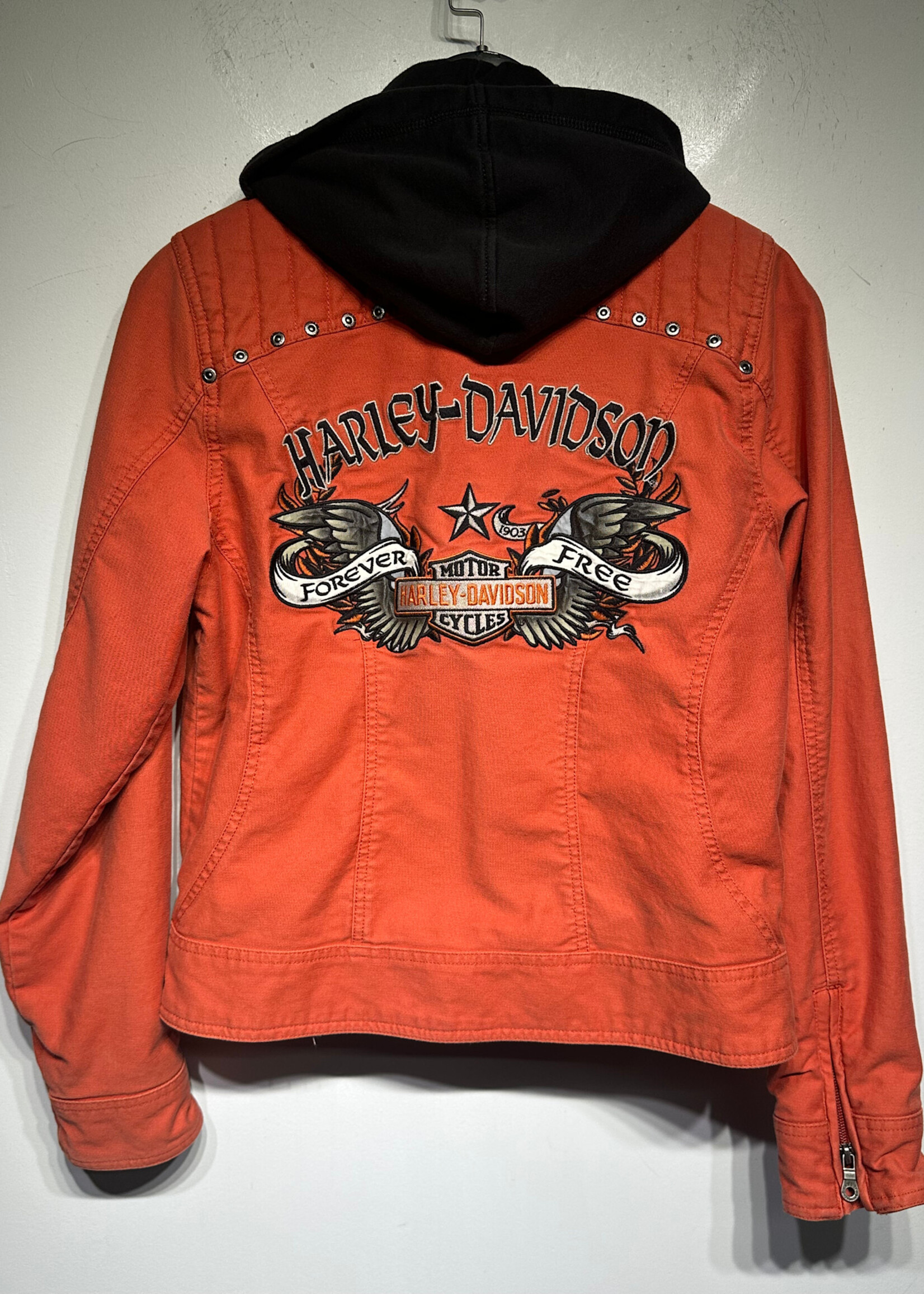 Harley Orange Layered Hoodie As Is S