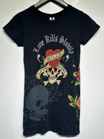 Ed Hardy Love Kills Slowly Y2K Tee Fem S