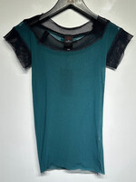 Jean Paul Gaultier Teal Mesh Top M