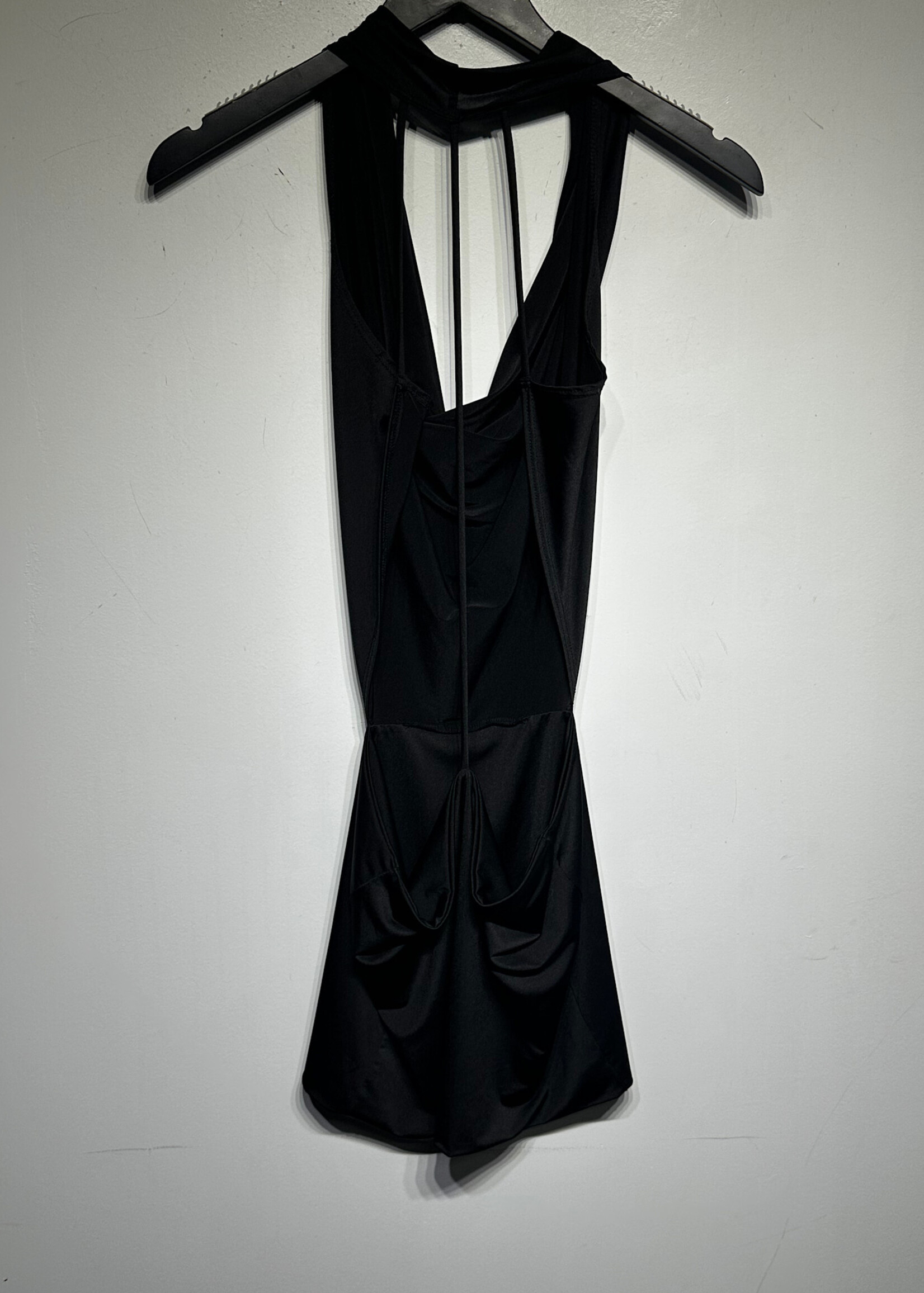 Forever 21 2000s Black Open Back Dress S