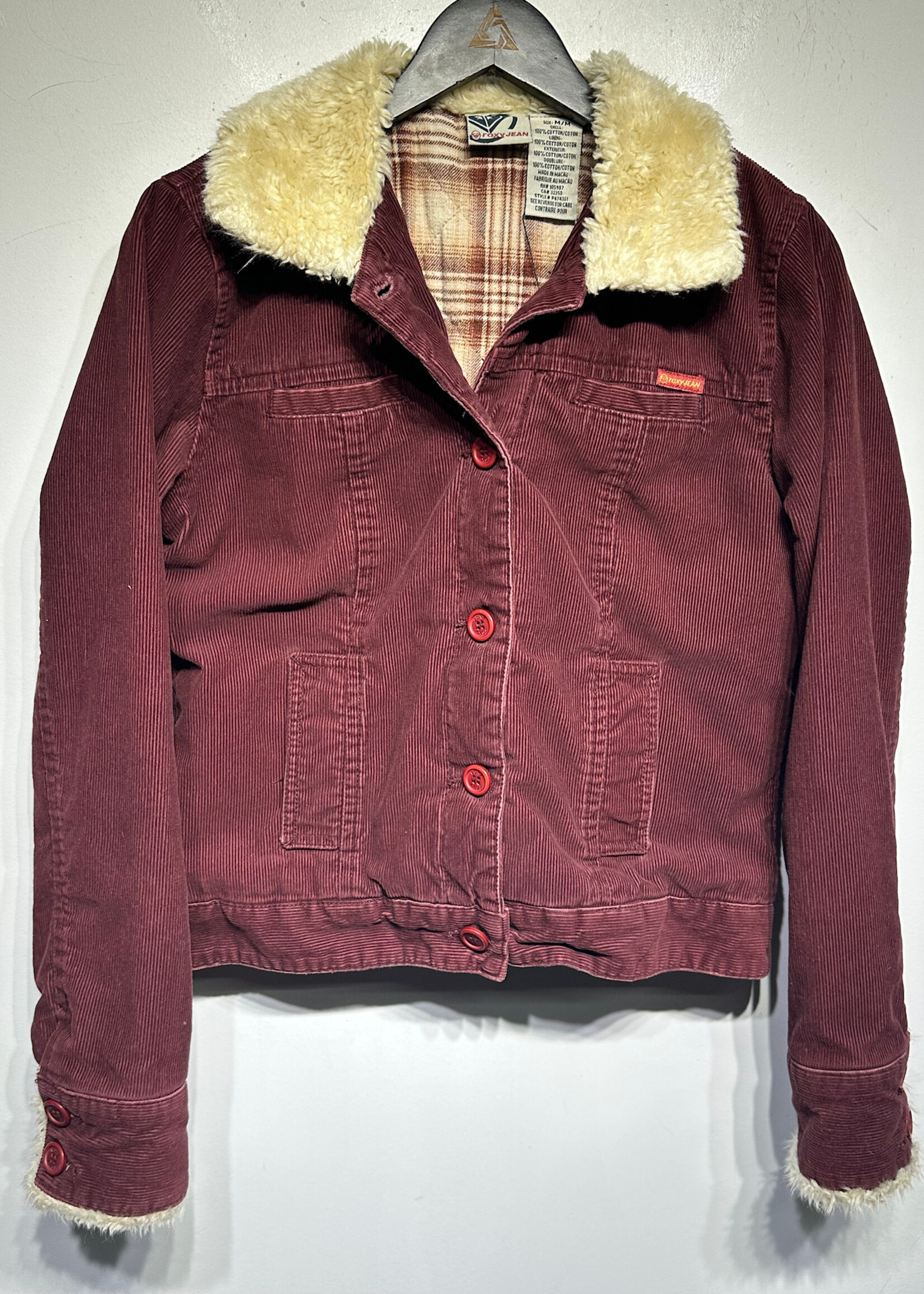 Roxy Jeans Dark Red Cord Jacket M