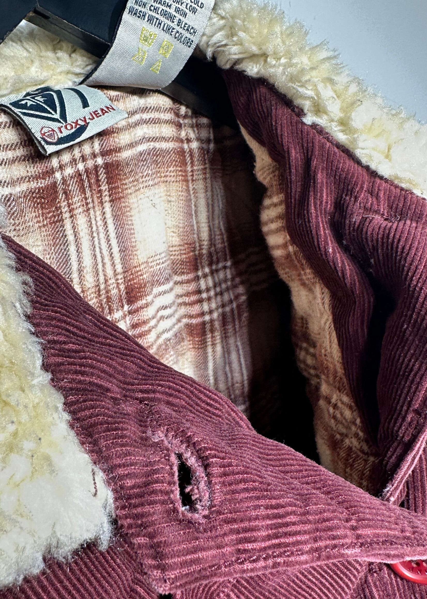 Roxy Jeans Dark Red Cord Jacket M